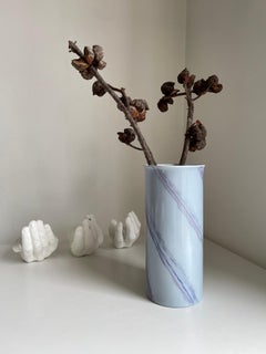 Rosenthal Tall Periwinkle, Blue, Lilac Striped 80s Vase