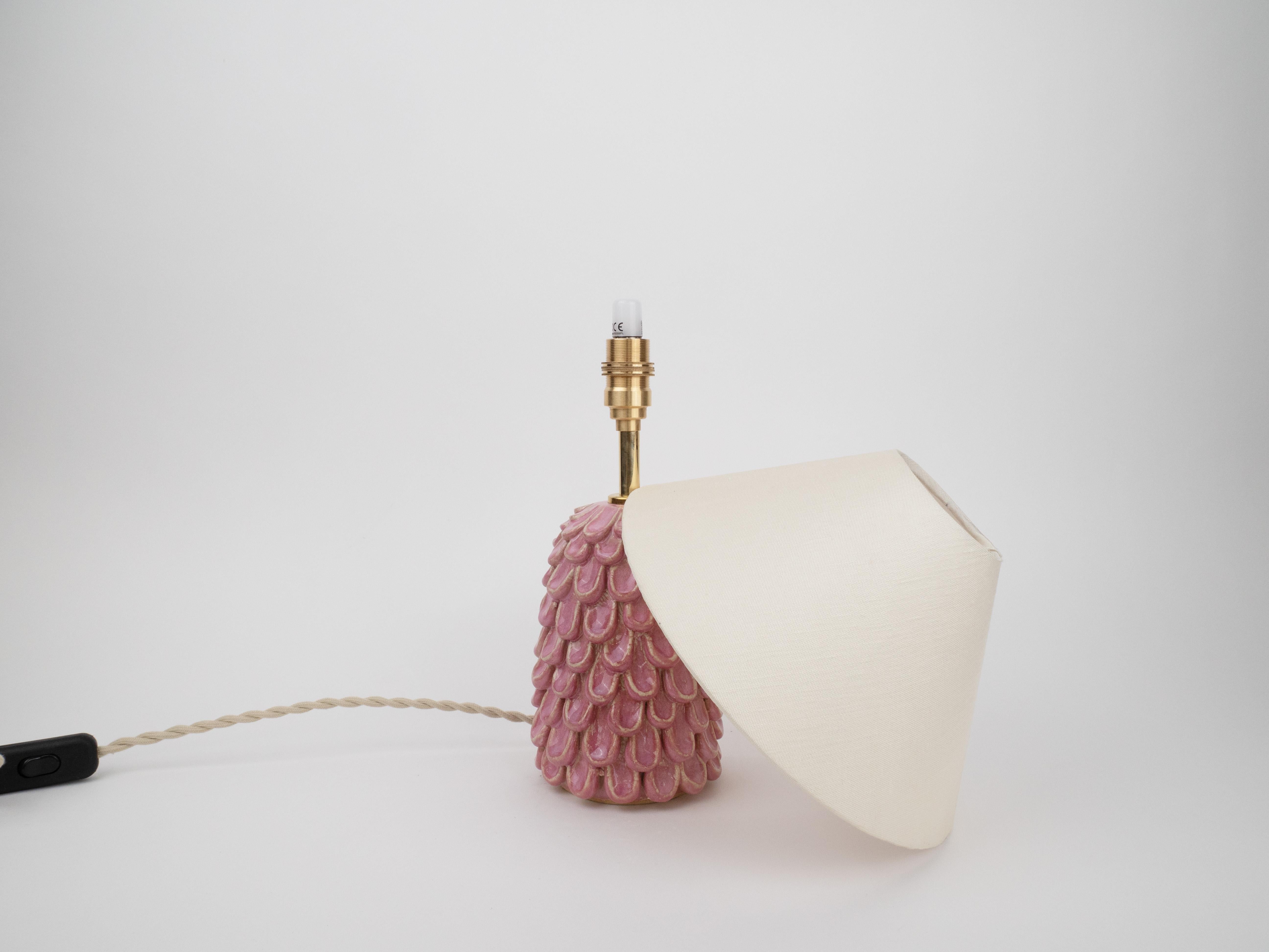 Tall Petal Pink Table Lamp In New Condition For Sale In London, GB