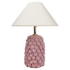 Grande lampe de bureau rose pétale