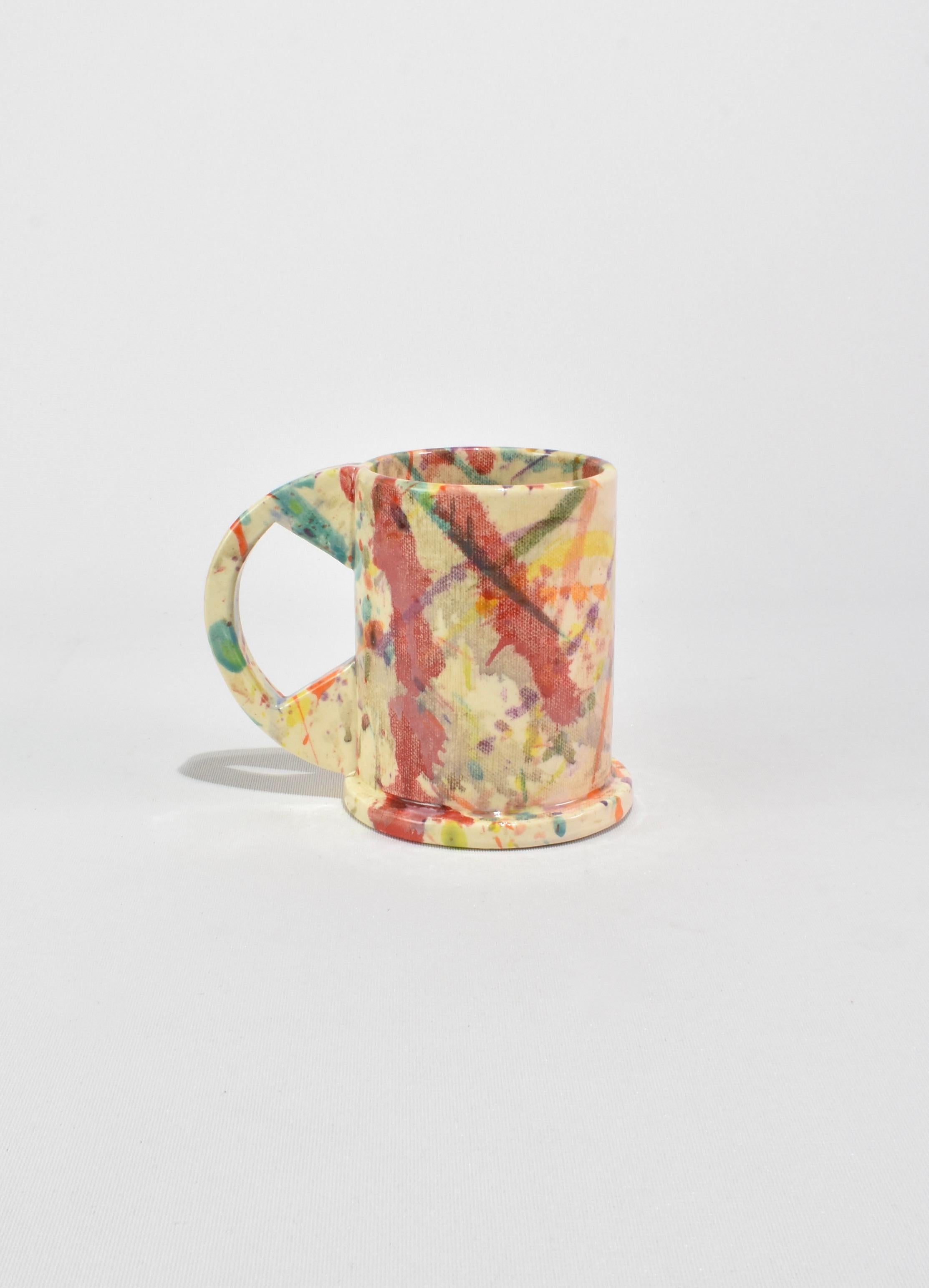 Ceramic Tall Peter Shire Splatter Mug For Sale