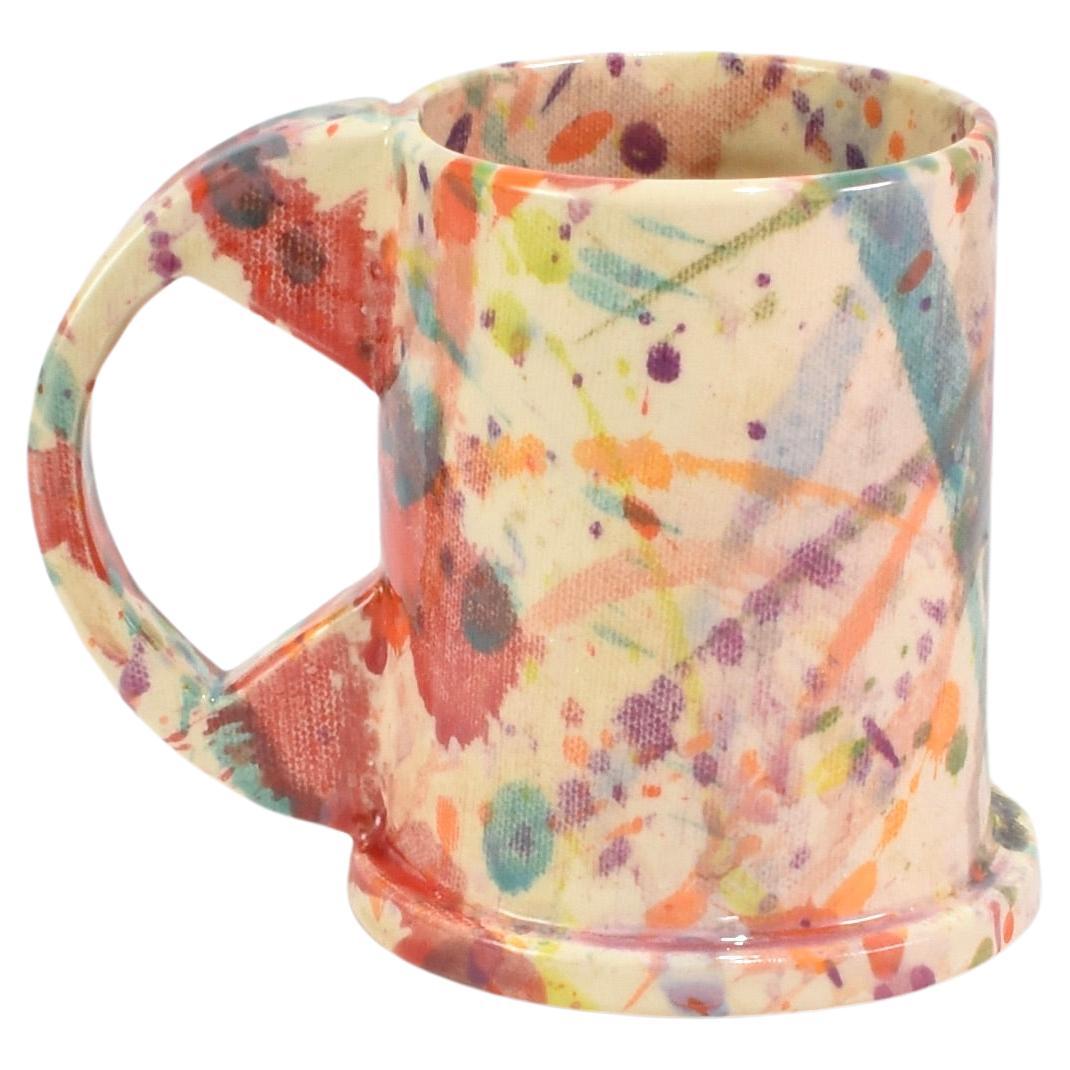 Tall Peter Shire Splatter Mug For Sale