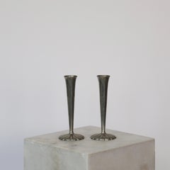 Tall Pewter Vases by Just Andersen, 1920s, Denmark