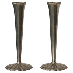 Tall Pewter Vases by Just Andersen, 1920s, Denmark
