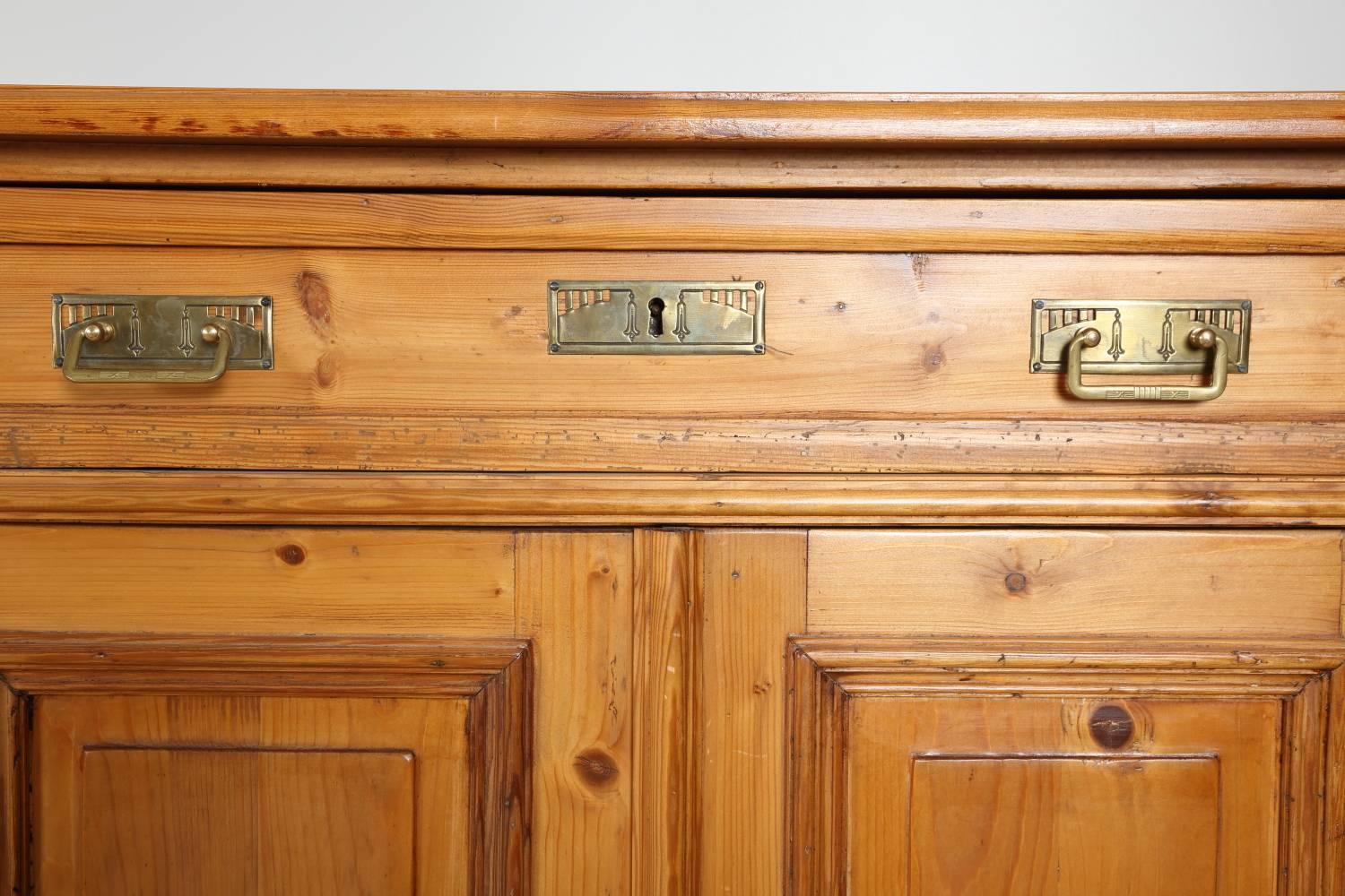 Victorian Tall Pine Cabinet, circa 1880 For Sale