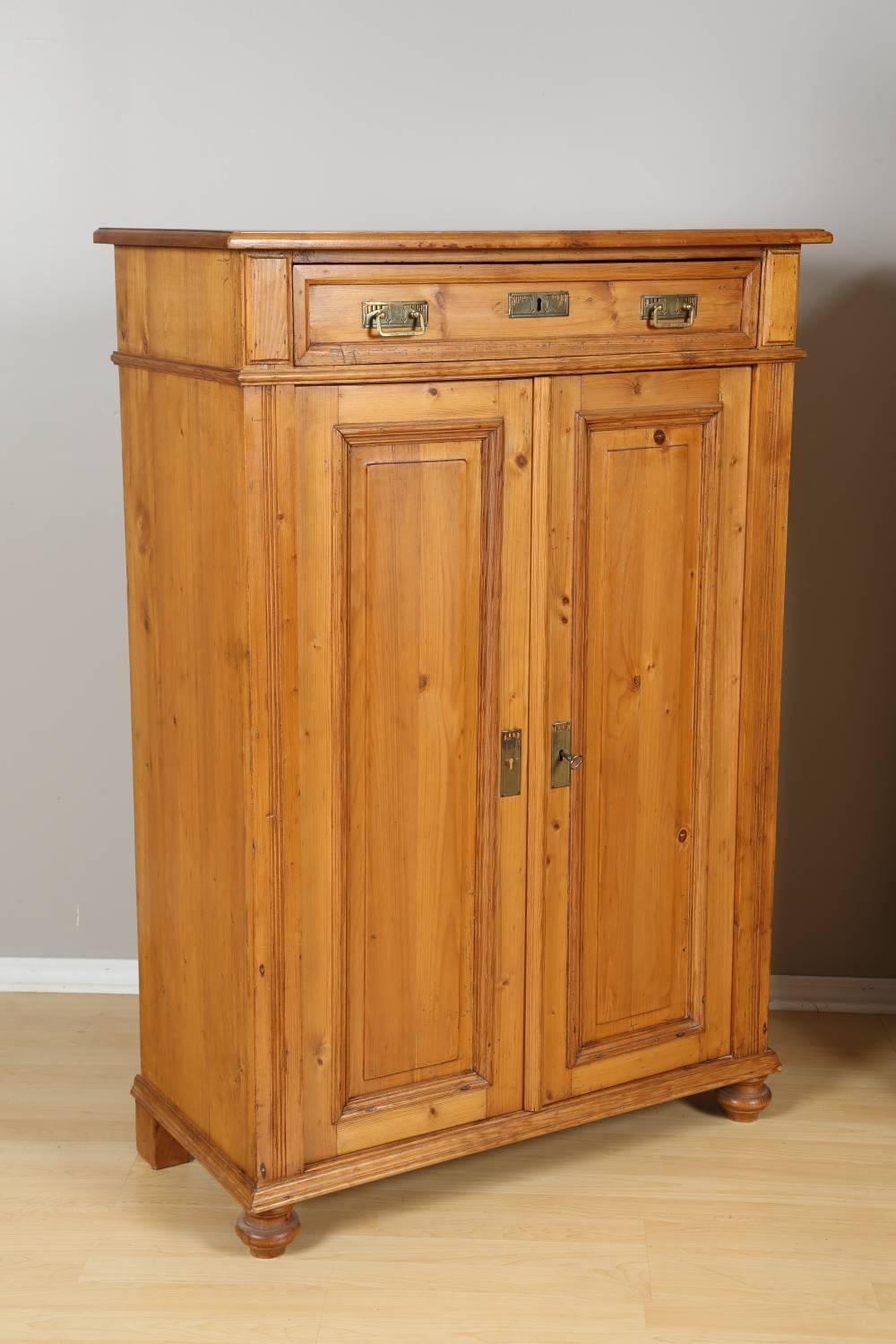 19th Century Tall Pine Cabinet, circa 1880 For Sale