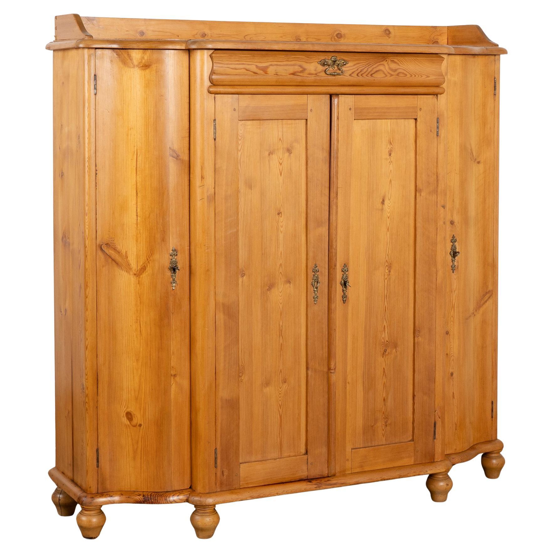 Tall Pine Sideboard Cabinet, Sweden circa 1880
