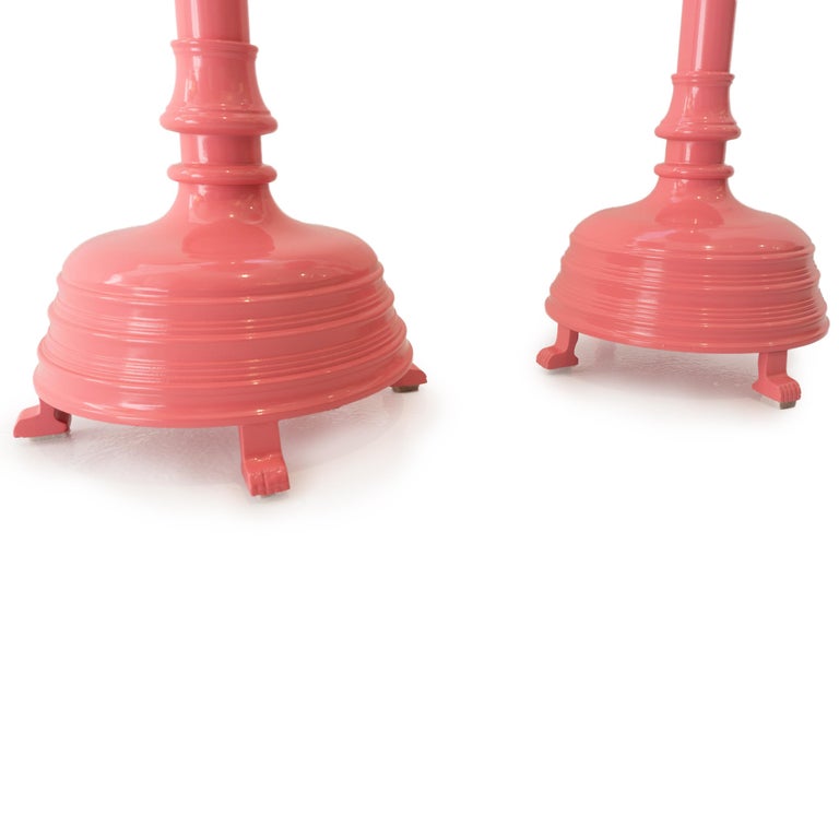 Rustic Painted Metal Pink Floral Candleholders (3 Styles)