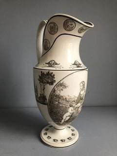 Tall Pitcher with Handle, Creil et Montereau, circa 1820