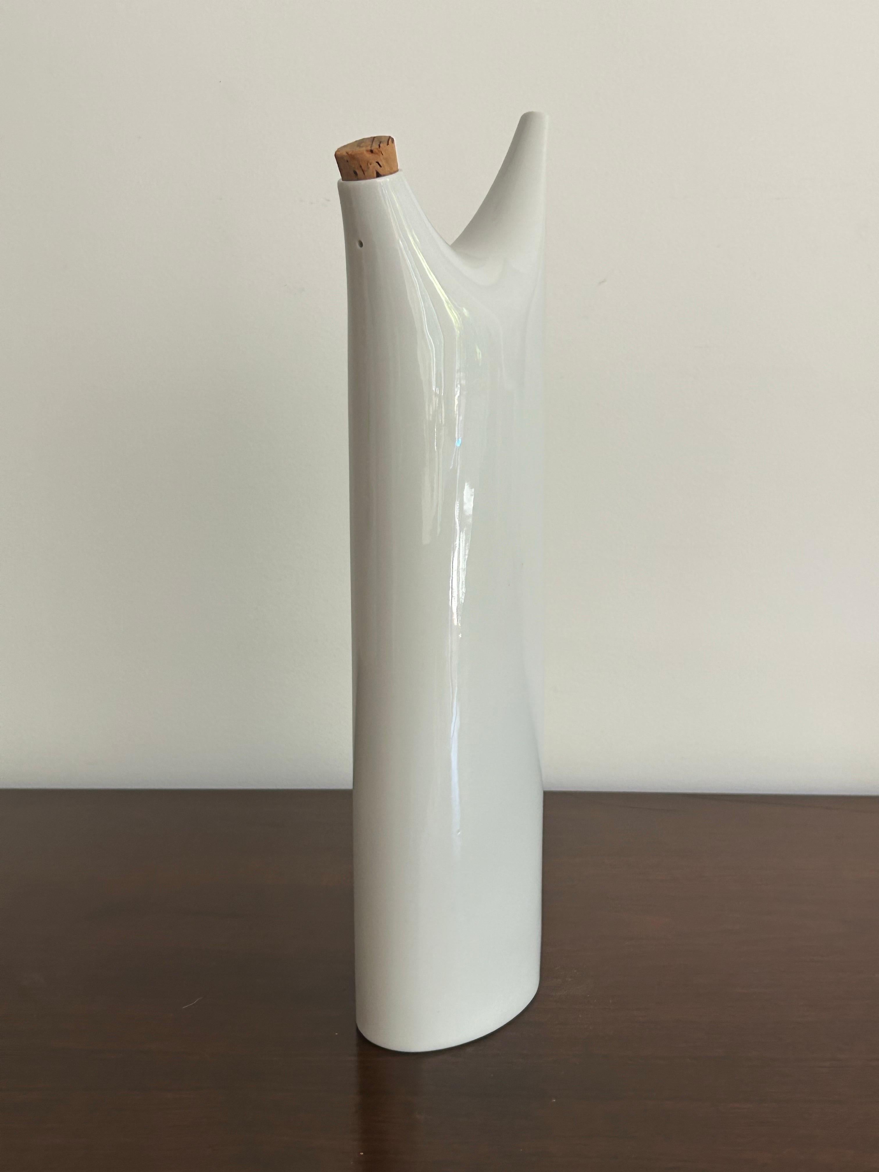 Tall Porcelain Oil Cruet Tackett / Fujita For Sale 3