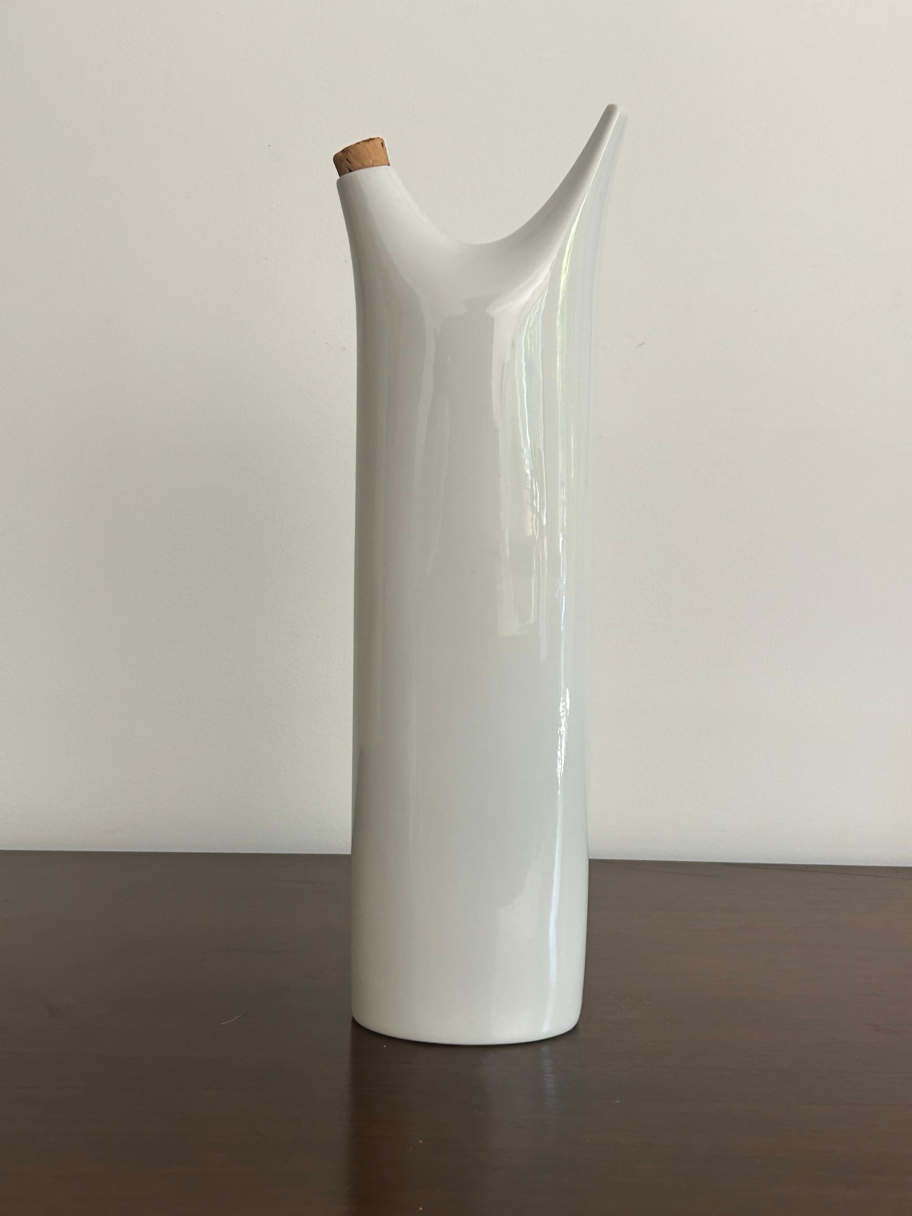Tall Porcelain Oil Cruet Tackett / Fujita For Sale 4