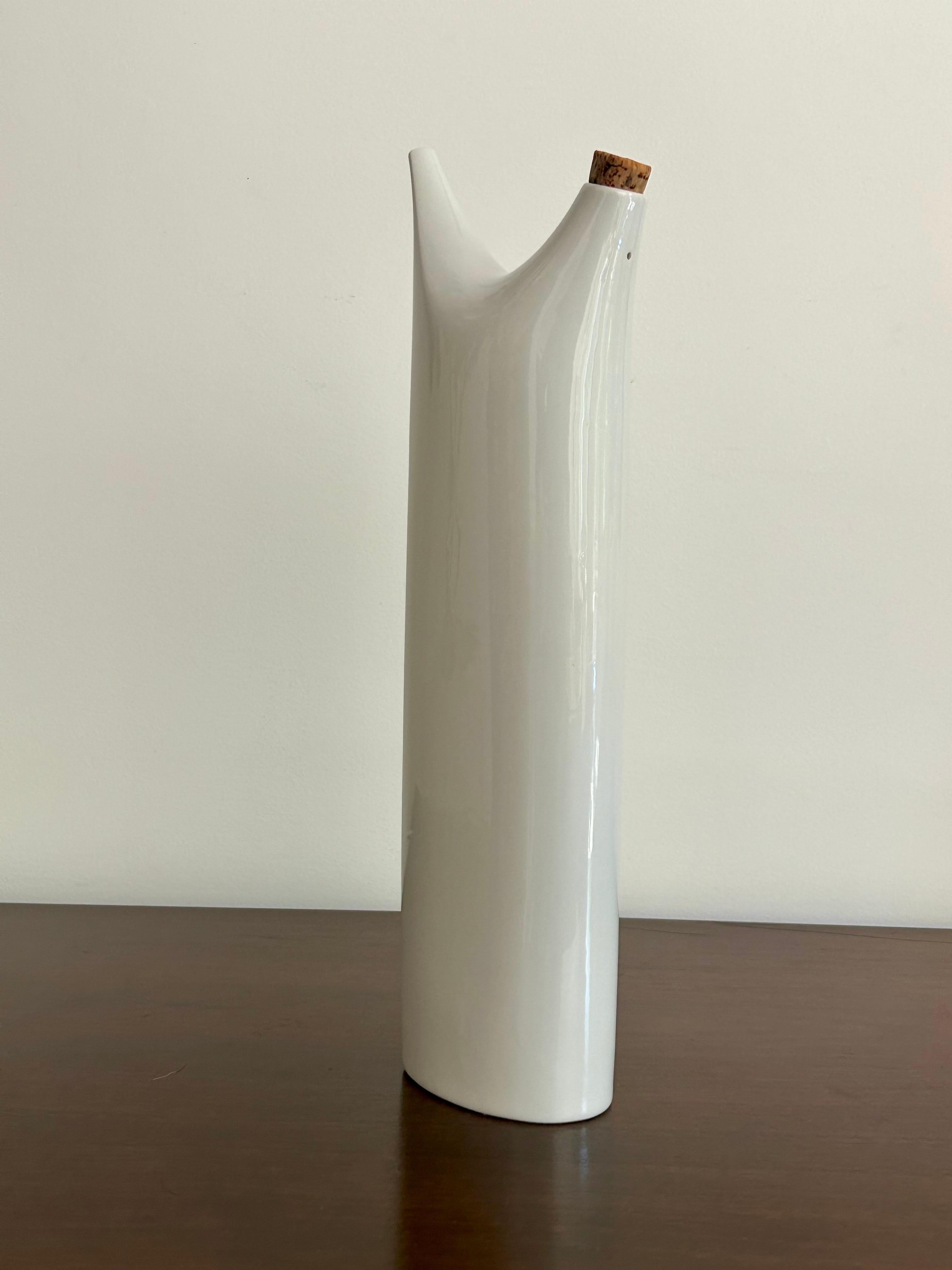 Mid-Century Modern Tall Porcelain Oil Cruet Tackett / Fujita For Sale