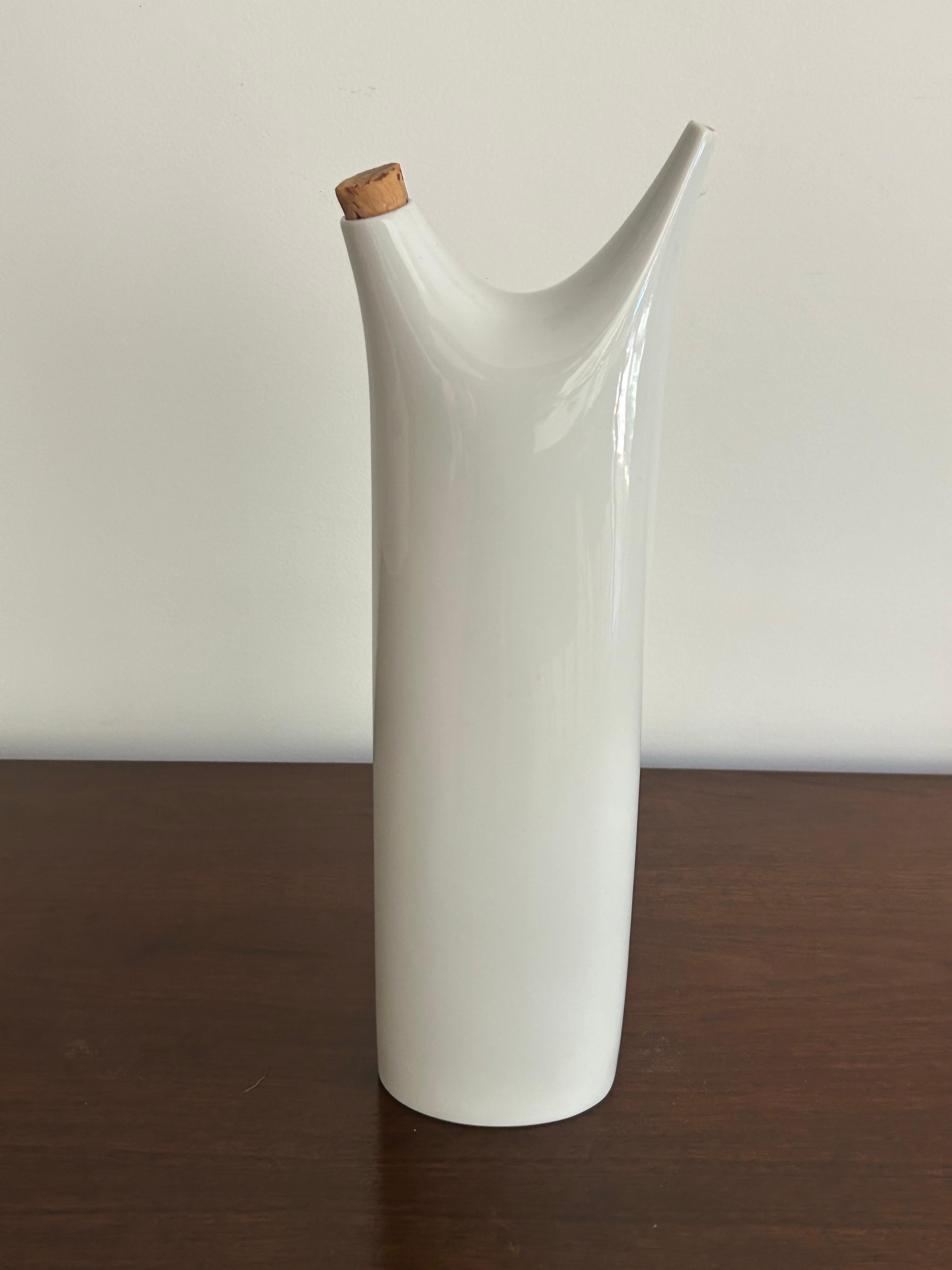 20th Century Tall Porcelain Oil Cruet Tackett / Fujita For Sale