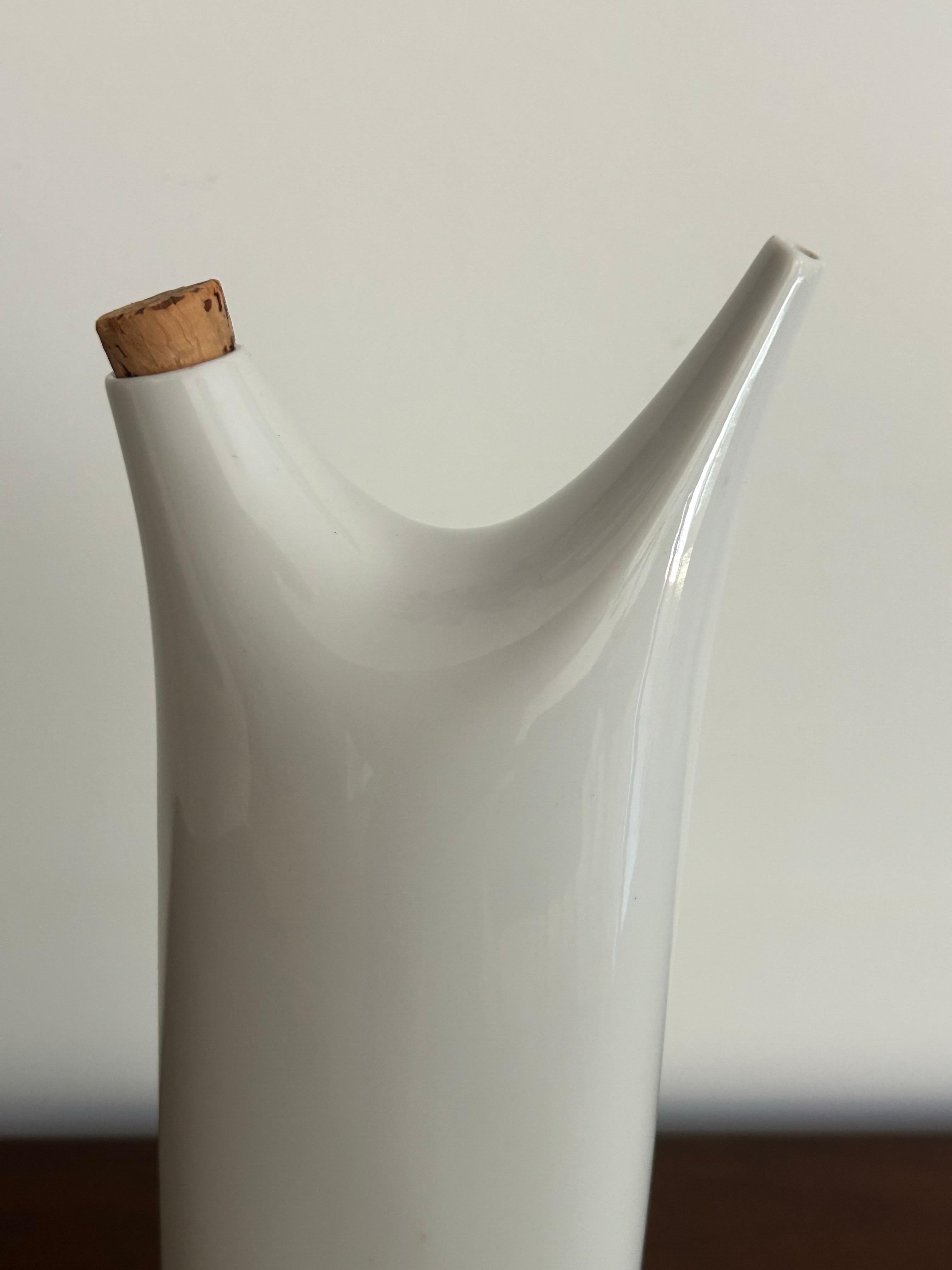 Tall Porcelain Oil Cruet Tackett / Fujita For Sale 1