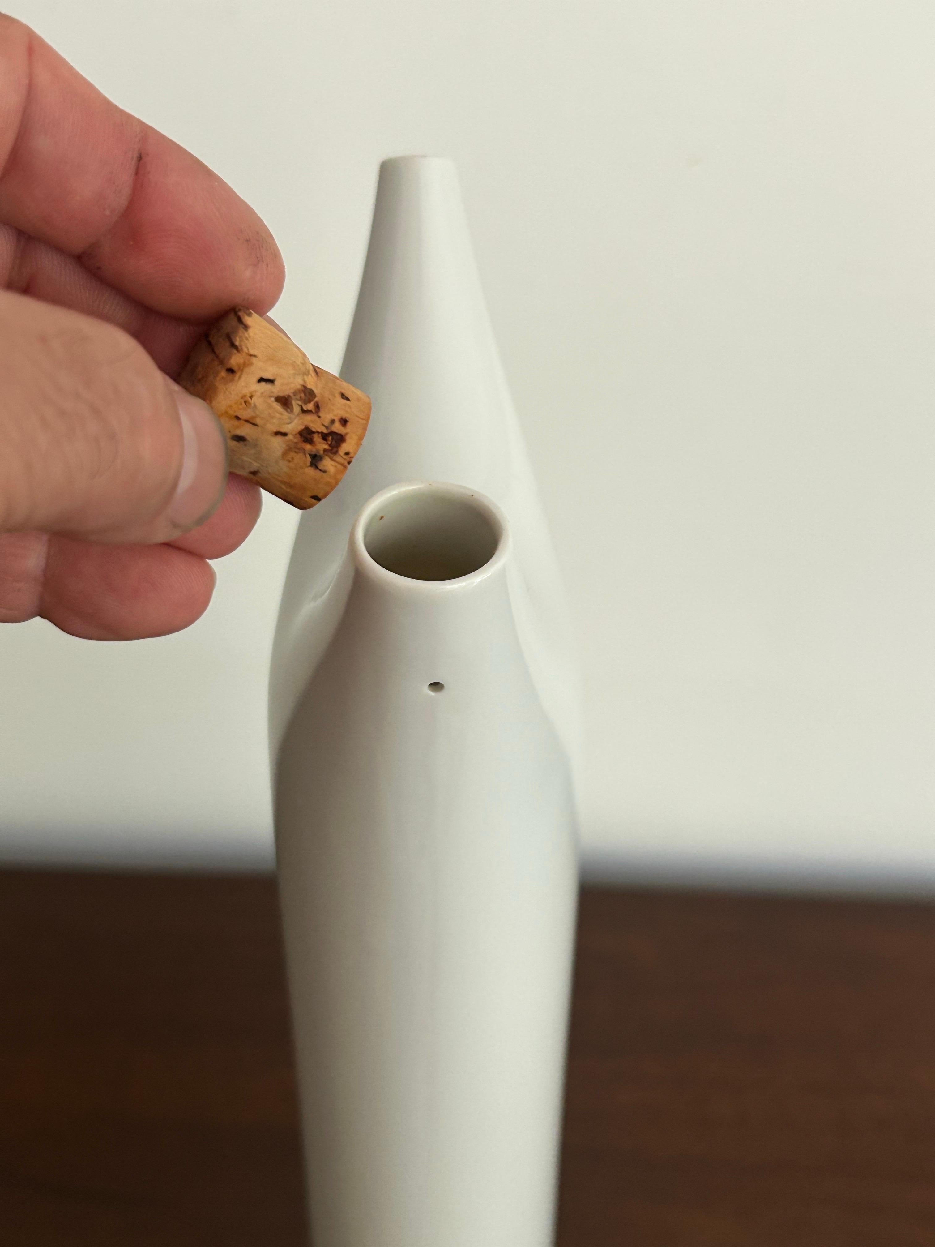 Tall Porcelain Oil Cruet Tackett / Fujita For Sale 2