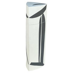 Porcelain Sculpture and Vessel with Lid, White and Indigo by  Jutta Albert