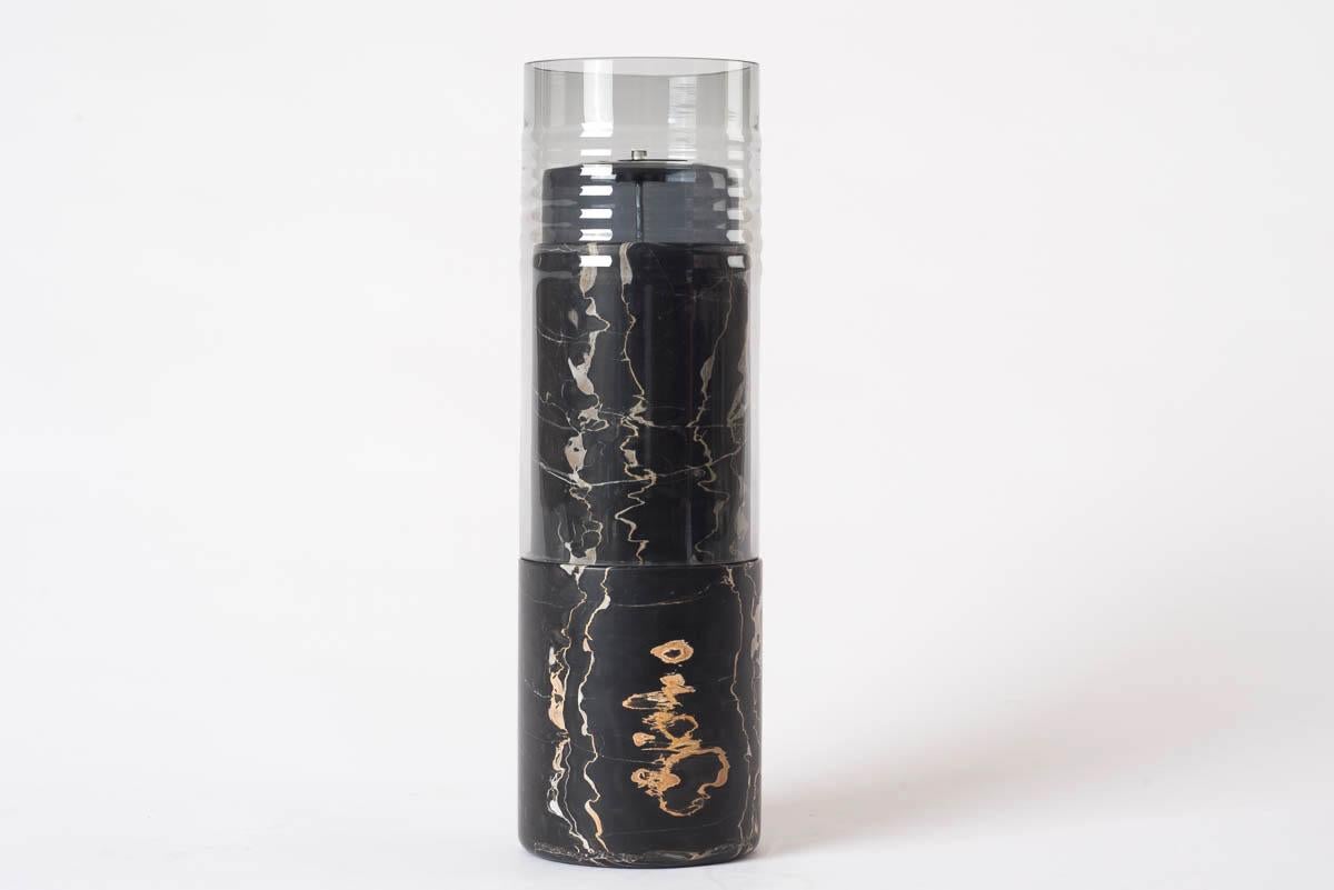 Modern Tall Portoro Norma Candleholder by Dan Yeffet For Sale