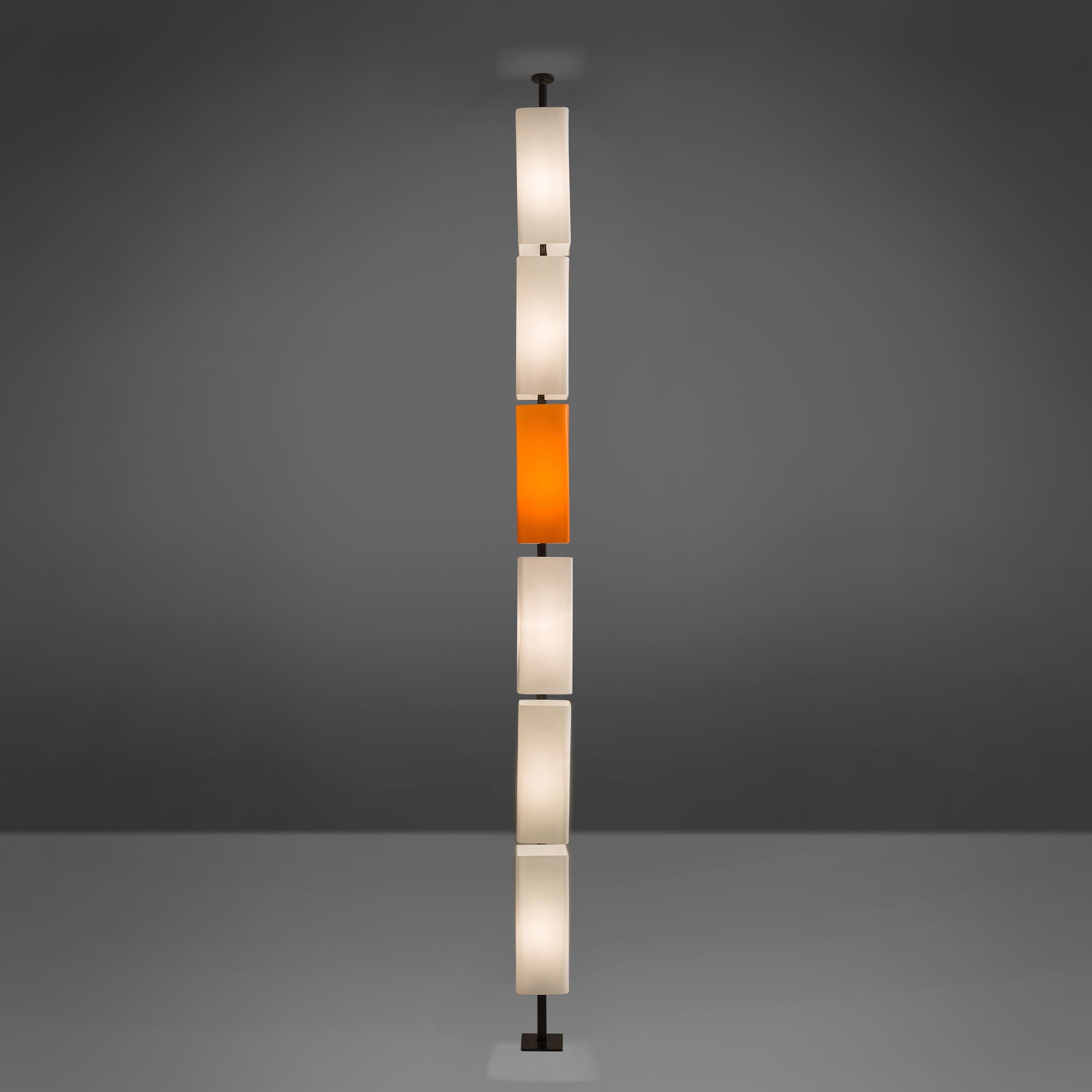Tall Postmodern Italian Glass Floor Lamp In Good Condition In Waalwijk, NL
