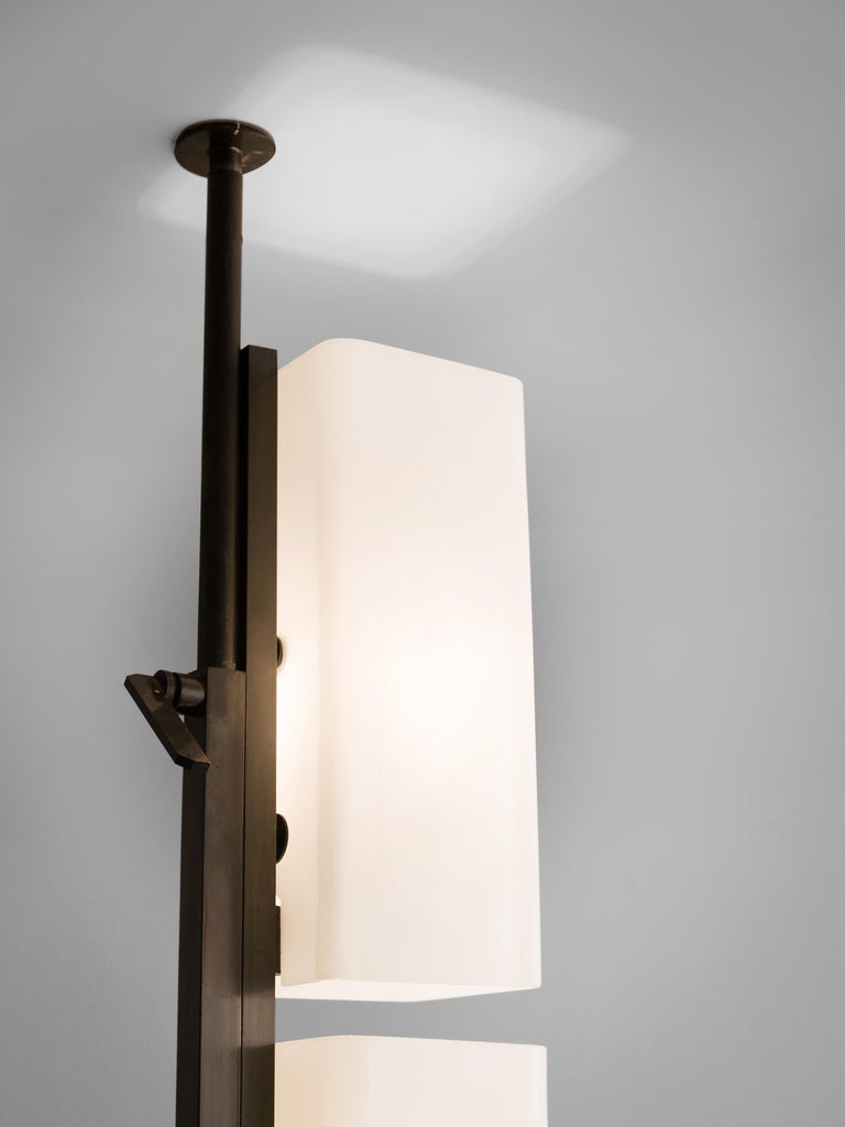 Late 20th Century Tall Postmodern Italian Glass Floor Lamp