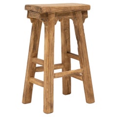 Tall Provincial Chinese Stool