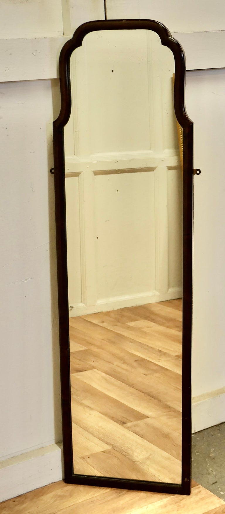 Tall Queen Anne Style Wall Hanging Dressing Mirror For Sale at 1stDibs