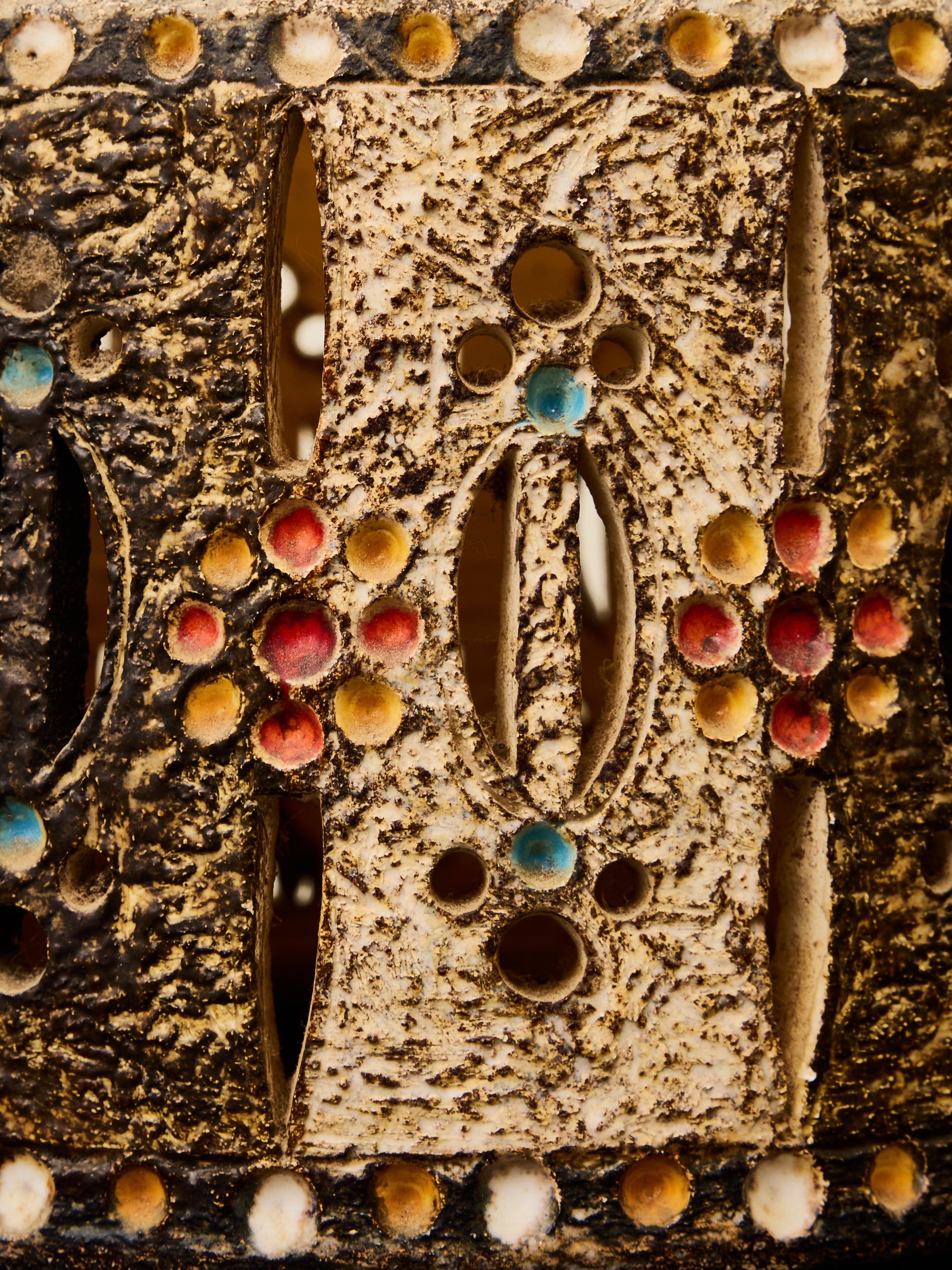 Raphael Giarrusso Tischlampe aus glasierter Keramik, groß (Mitte des 20. Jahrhunderts) im Angebot