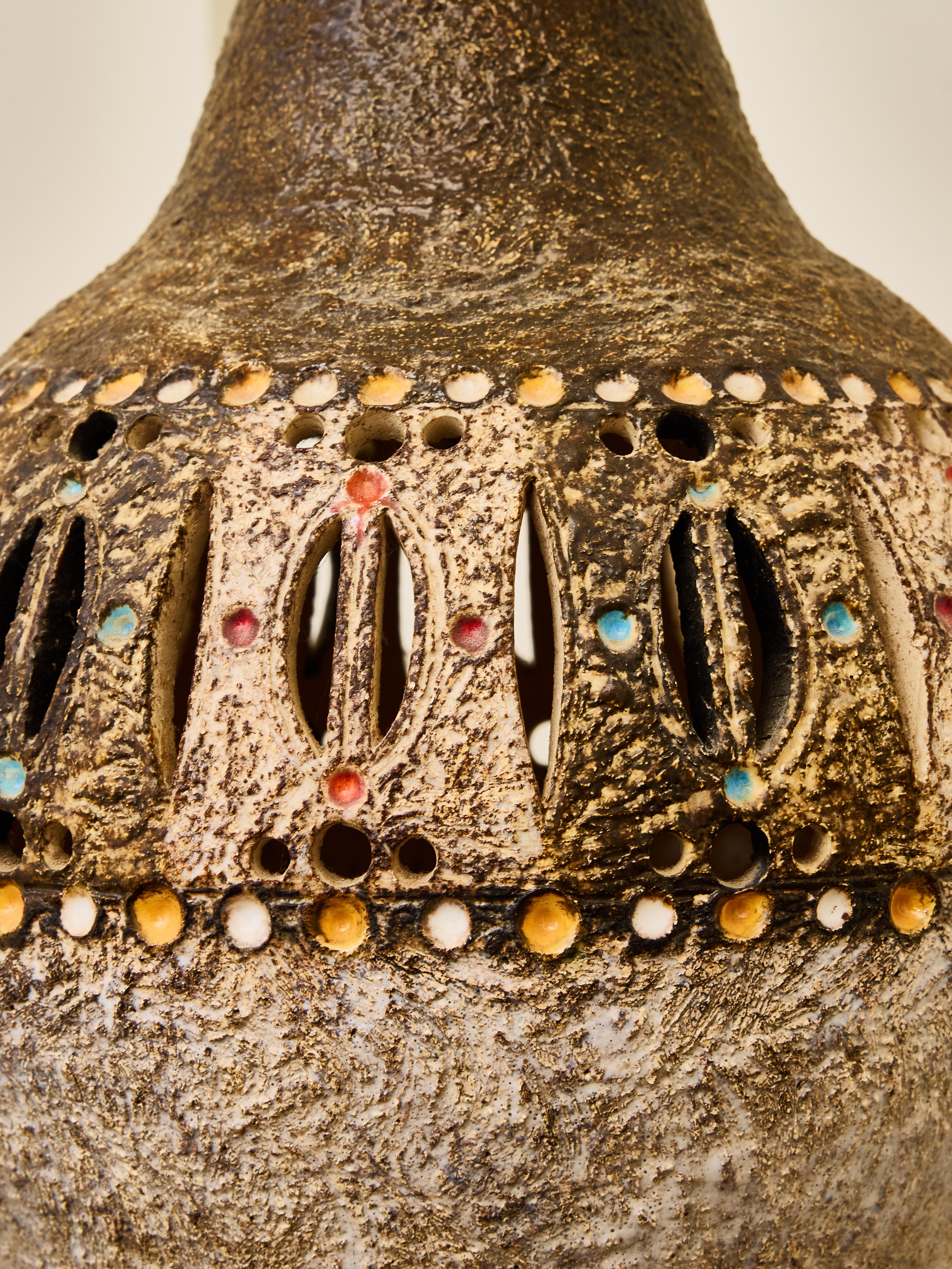 Raphael Giarrusso Tischlampe aus glasierter Keramik, groß im Angebot 1