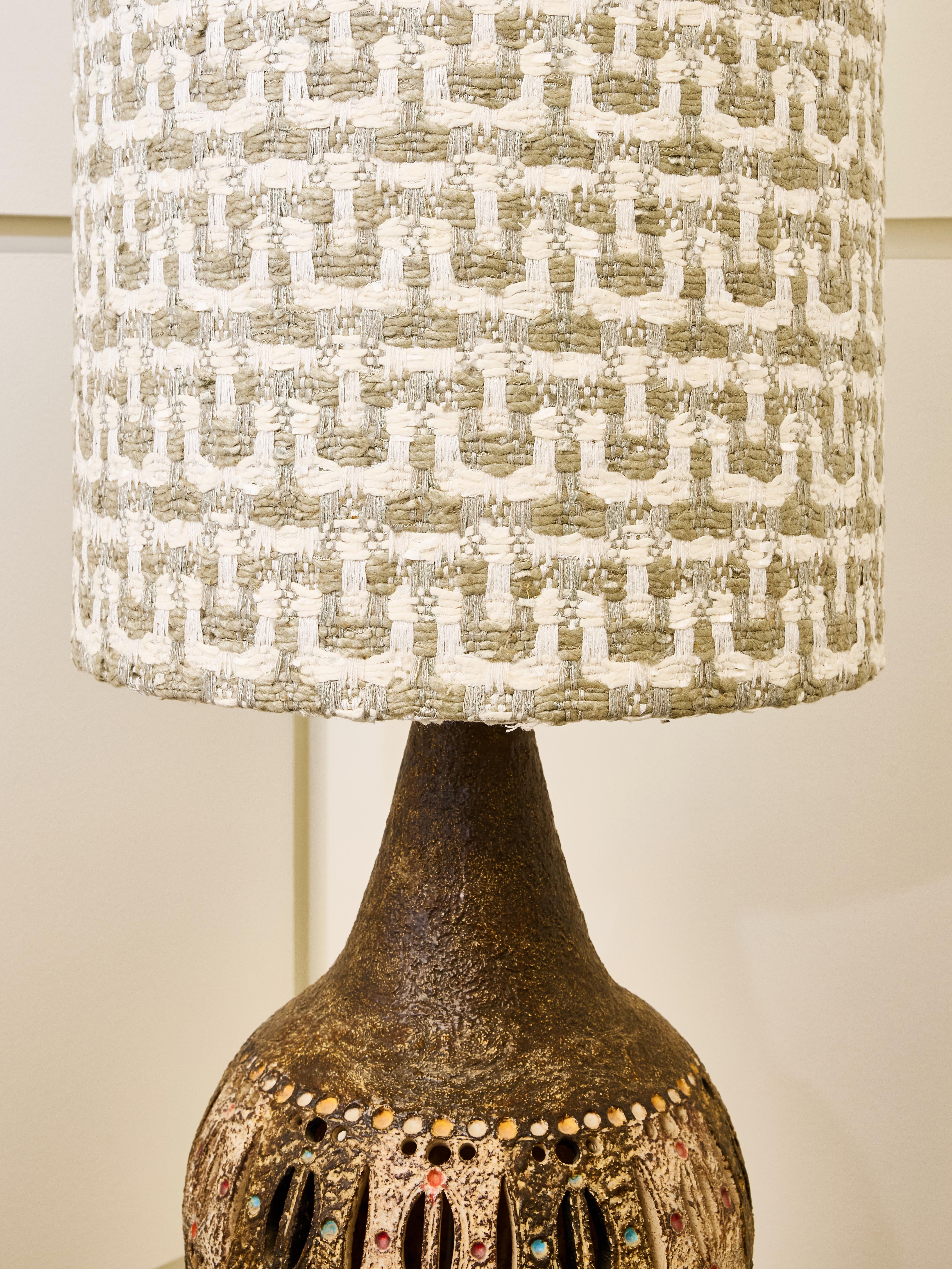 Raphael Giarrusso Tischlampe aus glasierter Keramik, groß im Angebot 3