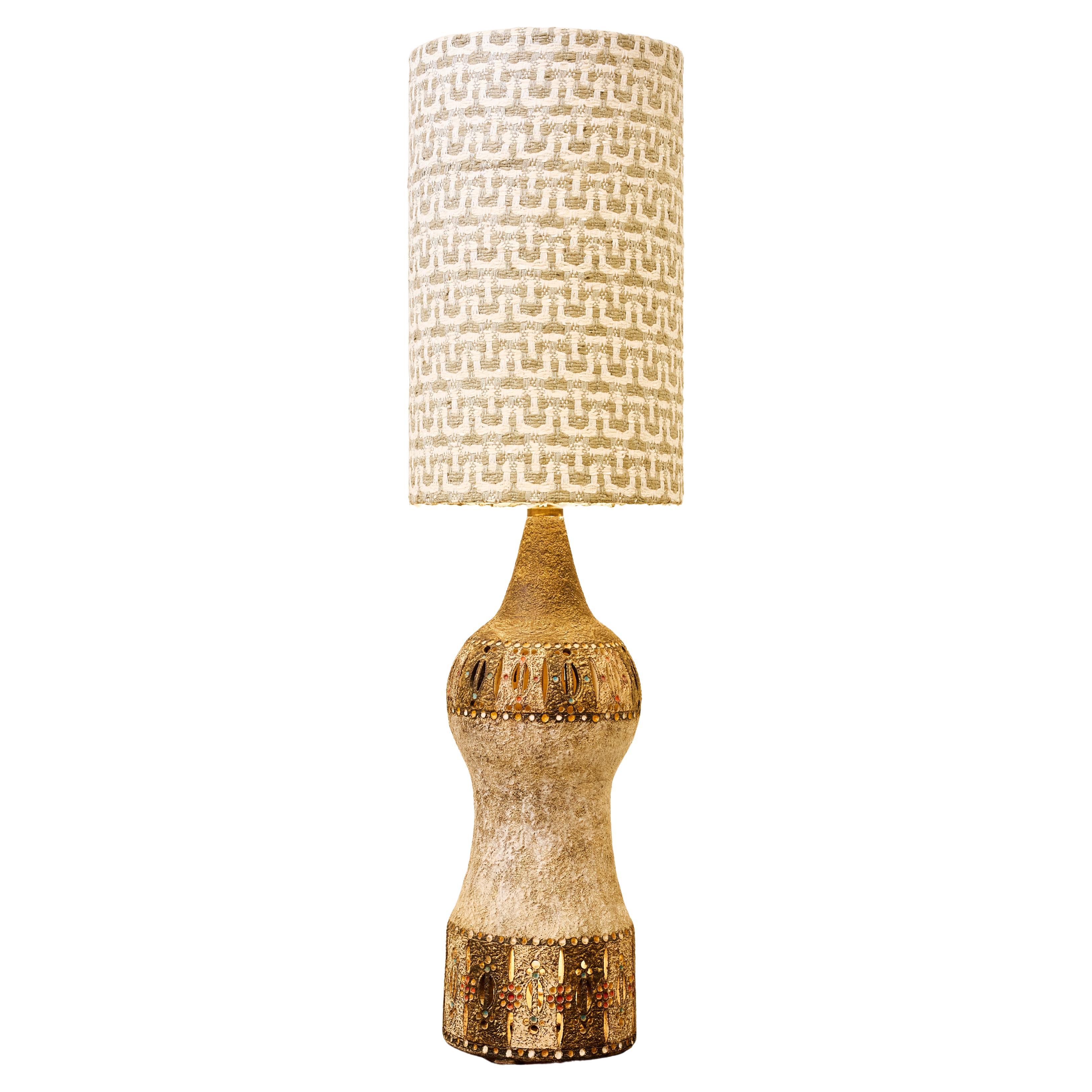 Raphael Giarrusso Tischlampe aus glasierter Keramik, groß im Angebot