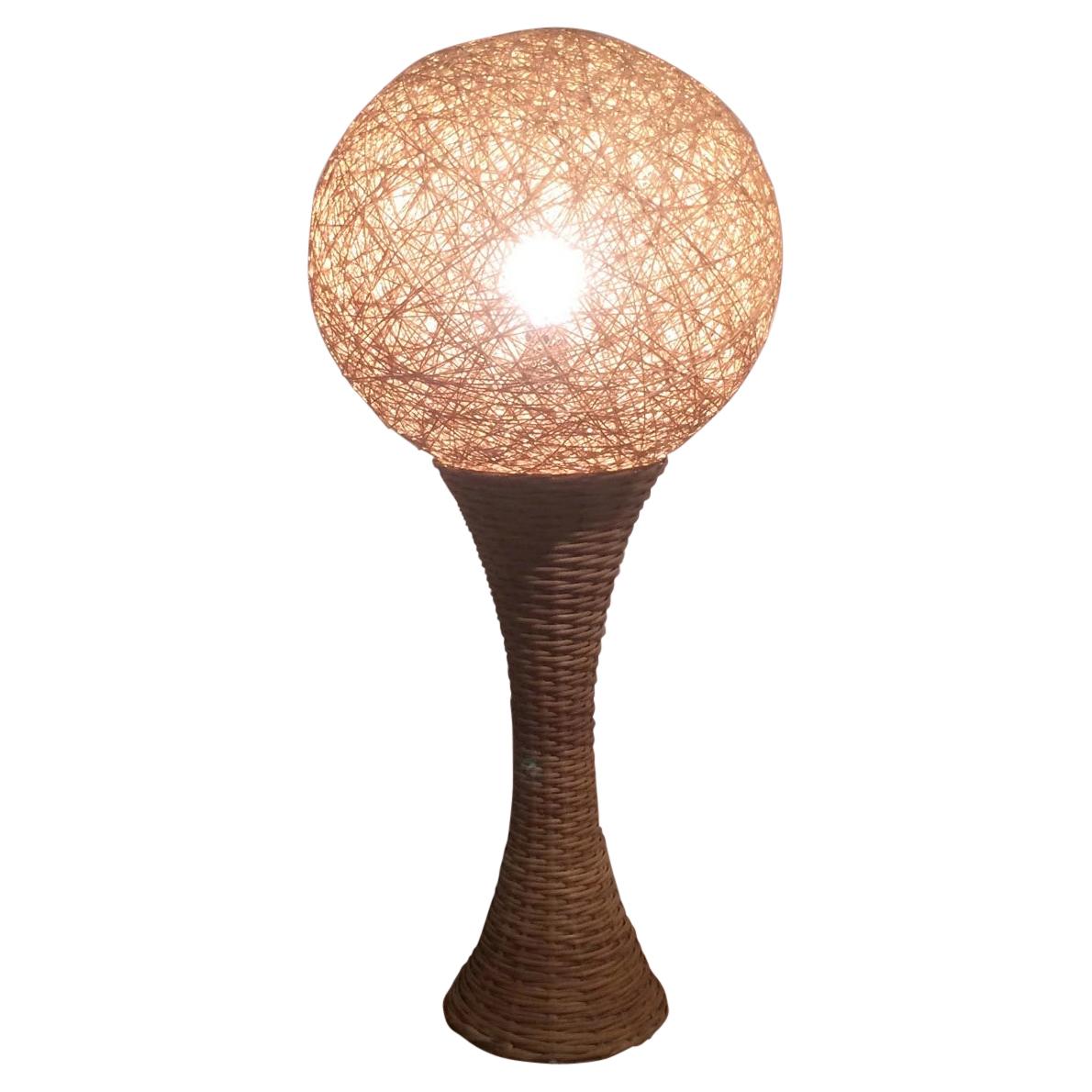 Tall Rattan Table Lamp