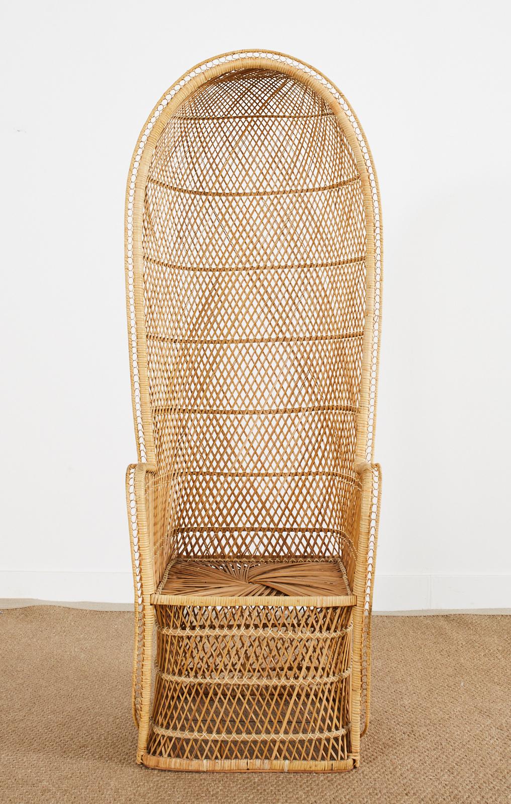 tall rattan chair