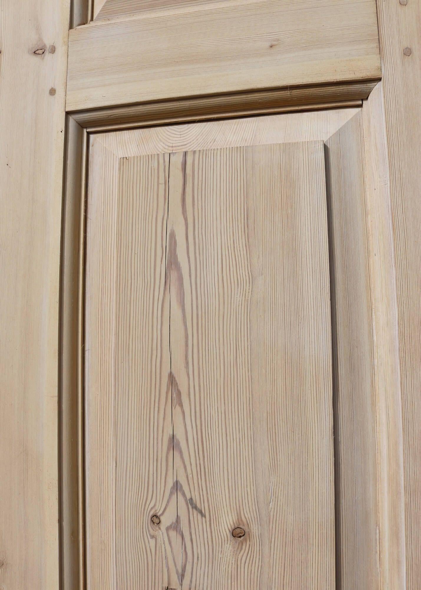 Wood Tall Reclaimed Georgian Internal Pine Door For Sale