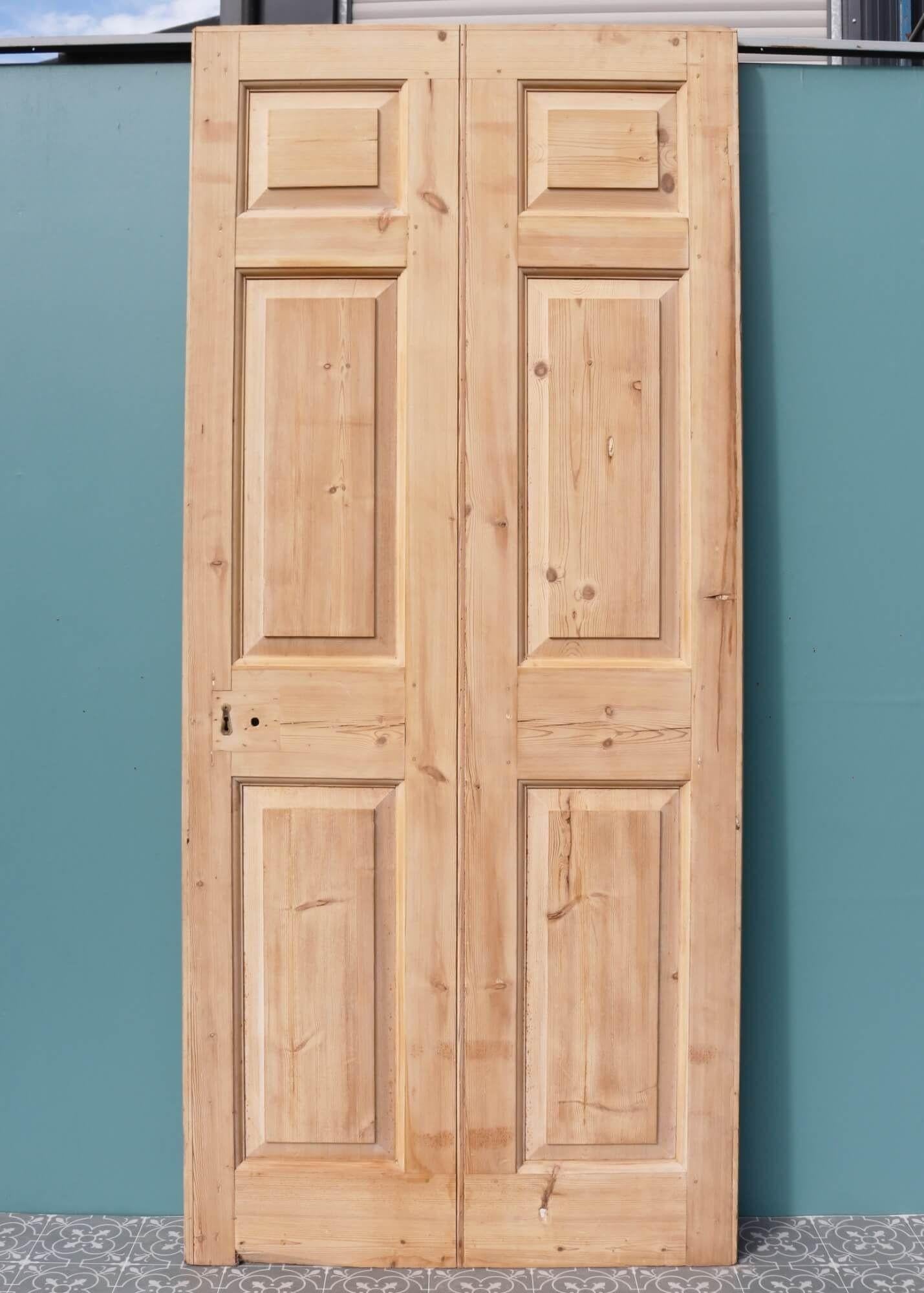 Tall Reclaimed Georgian Internal Pine Door For Sale 1