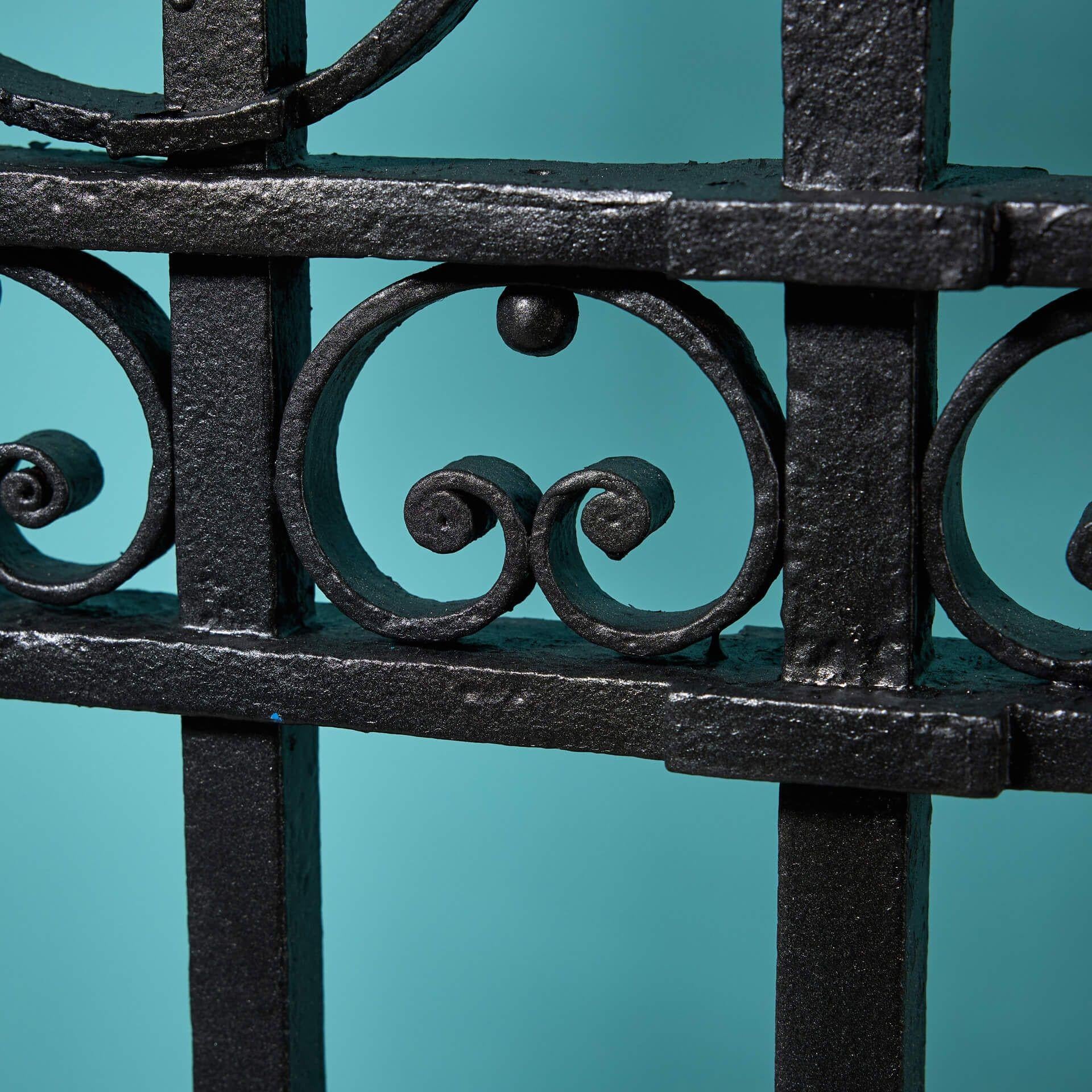 Metal Tall Reclaimed Victorian Wrought Iron Side Gate For Sale