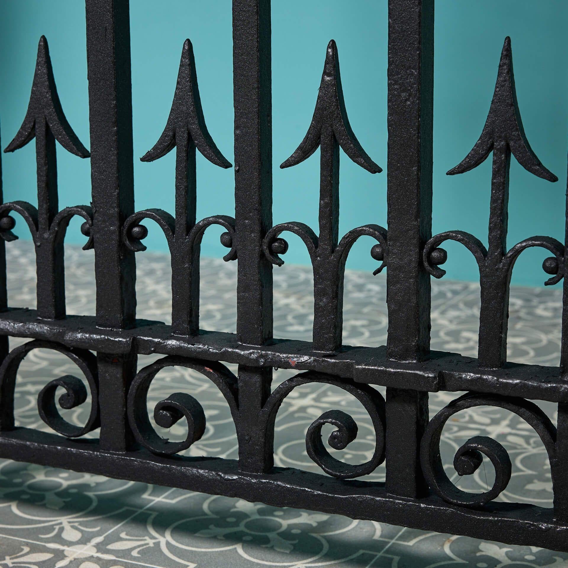 Tall Reclaimed Victorian Wrought Iron Side Gate For Sale 1