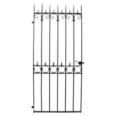 Antique Tall Reclaimed Wrought Iron Side Gate