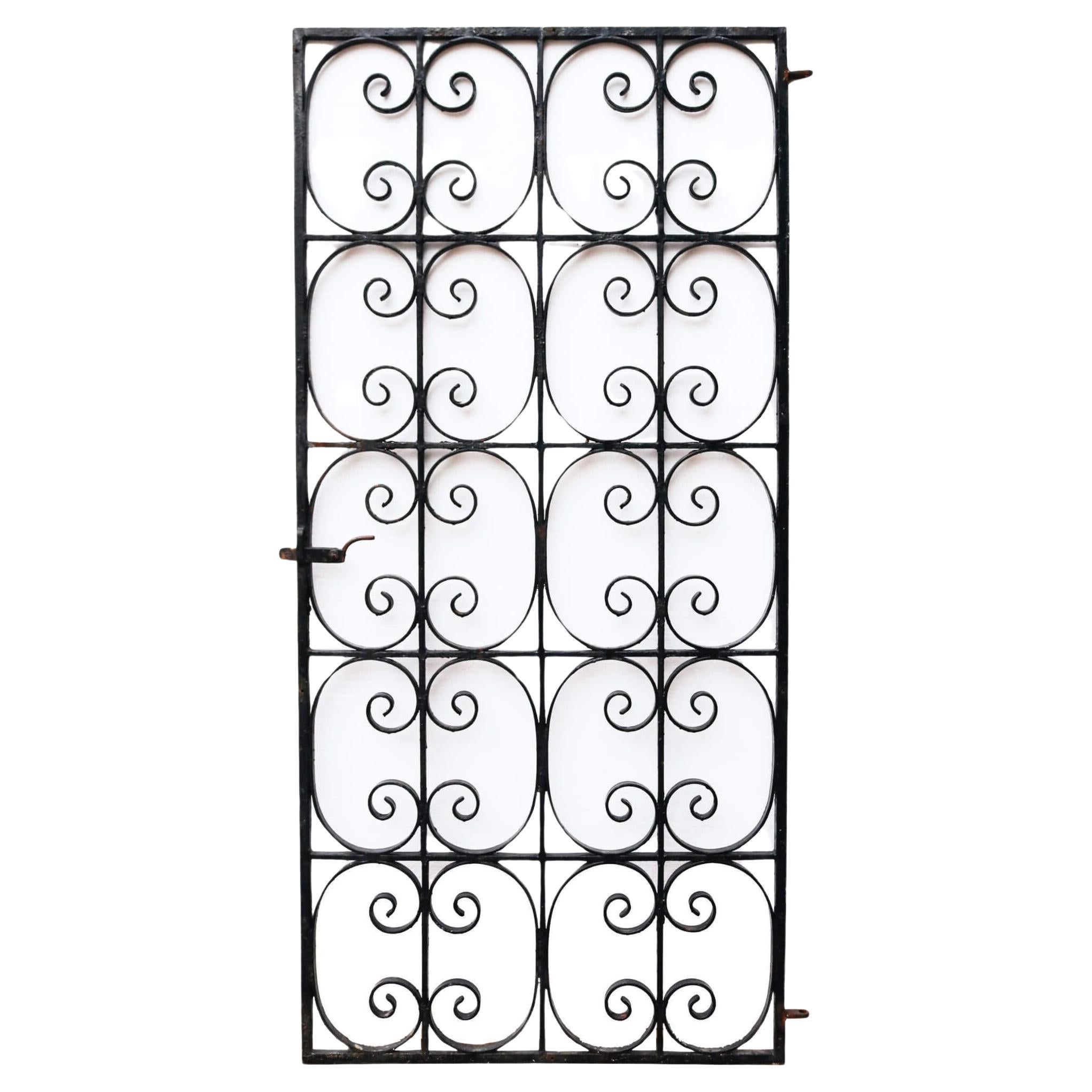 Tall Reclaimed Wrought Iron Side Gate