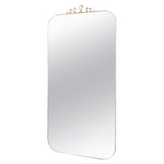 Tall Rectangular Brass Mirror with Loop Detail by Adesso Imports