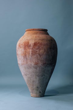 Großes rotes Terrakotta-Vorratsgefäß, frühes 20. Jahrhundert, mediterranes Gefäß