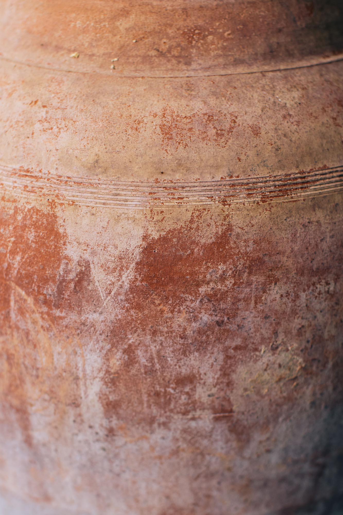 Rustic Tall Red Terracotta Storage Jar, Early 20th Century Mediterranean Vessel For Sale