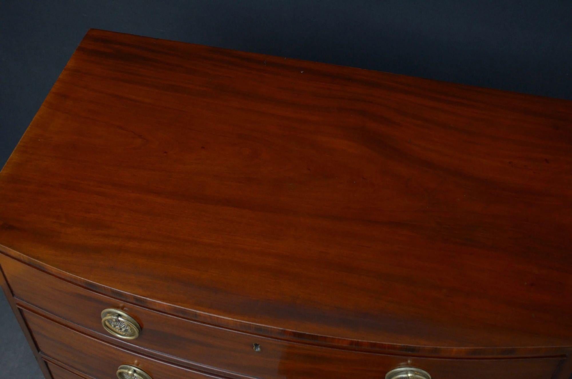 Tall Regency Mahogany Chest of Drawers 7