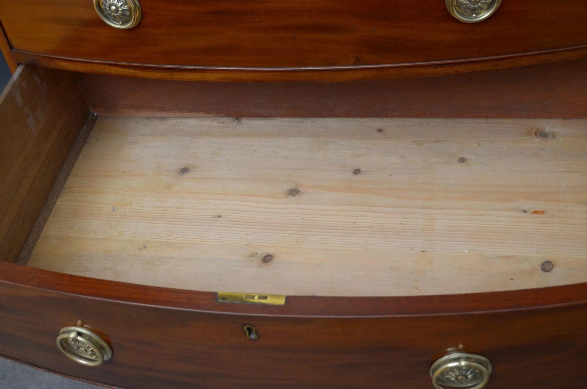 British Tall Regency Mahogany Chest of Drawers