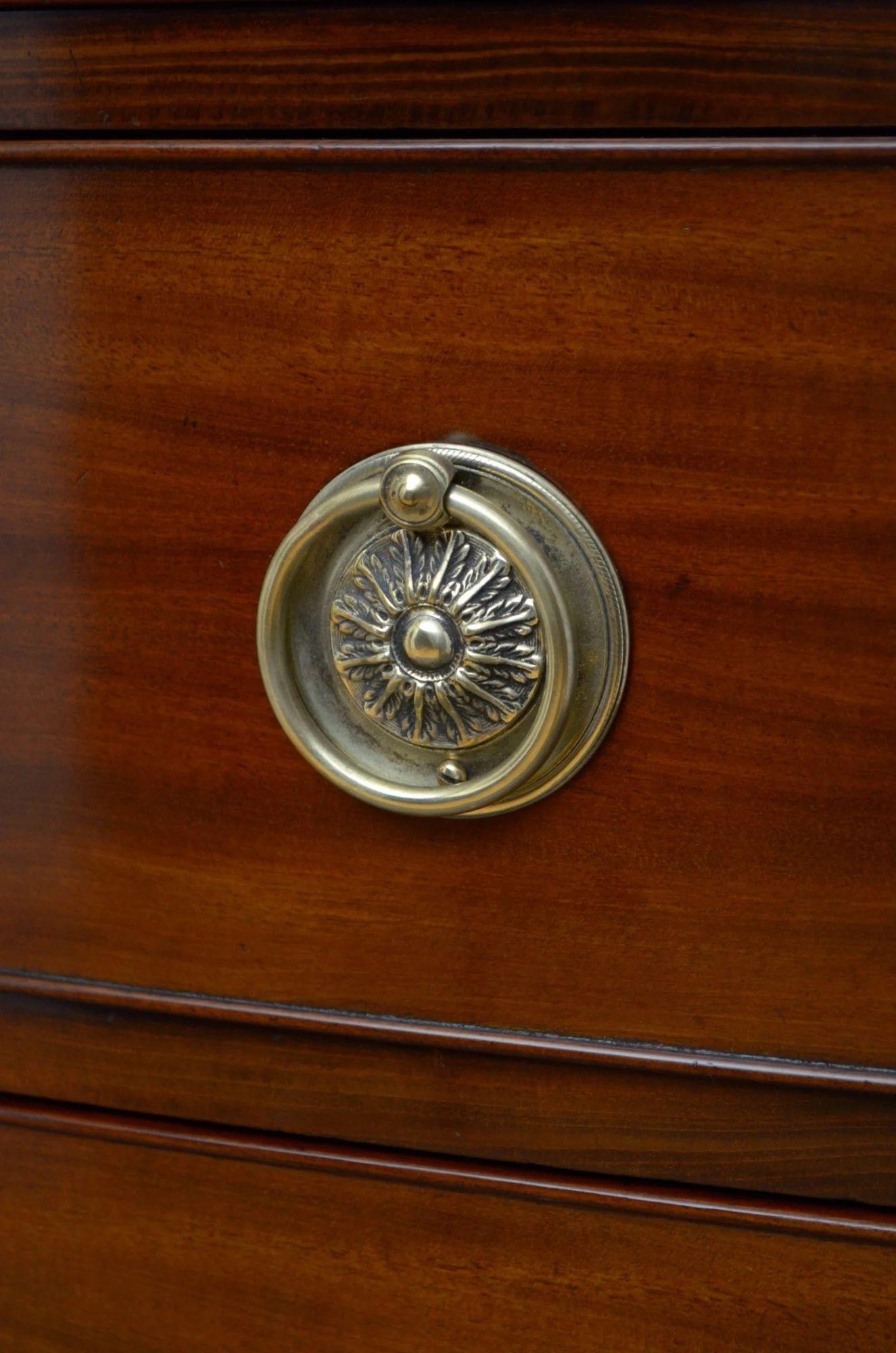 19th Century Tall Regency Mahogany Chest of Drawers