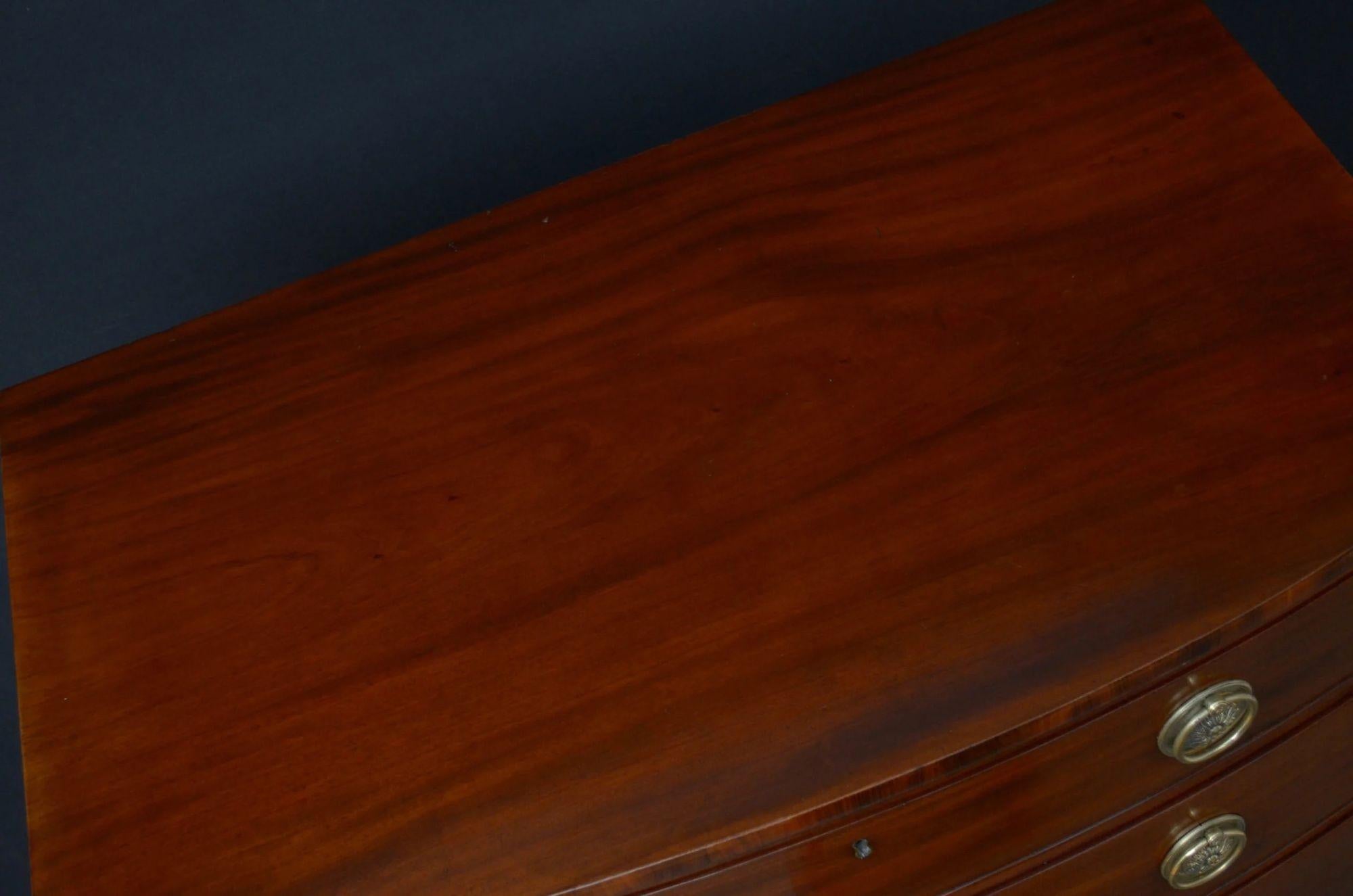 Tall Regency Mahogany Chest of Drawers 2