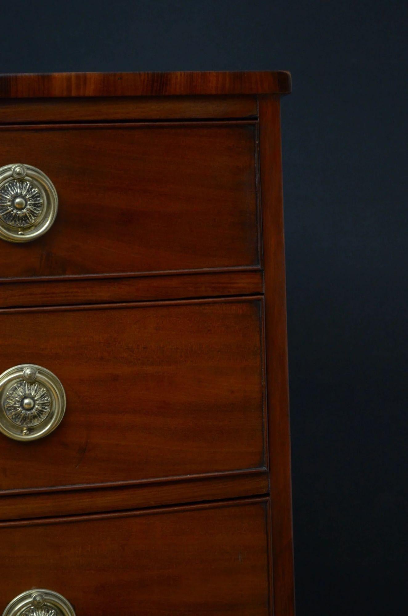 Tall Regency Mahogany Chest of Drawers 3