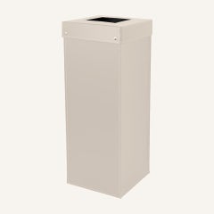 Tall Regenerated Leather Waste Paper Bin HOQUA - h 70, 5 cm