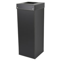 Tall Regenerated Leather Waste Paper Bin HOQUA - h 70, 5 cm