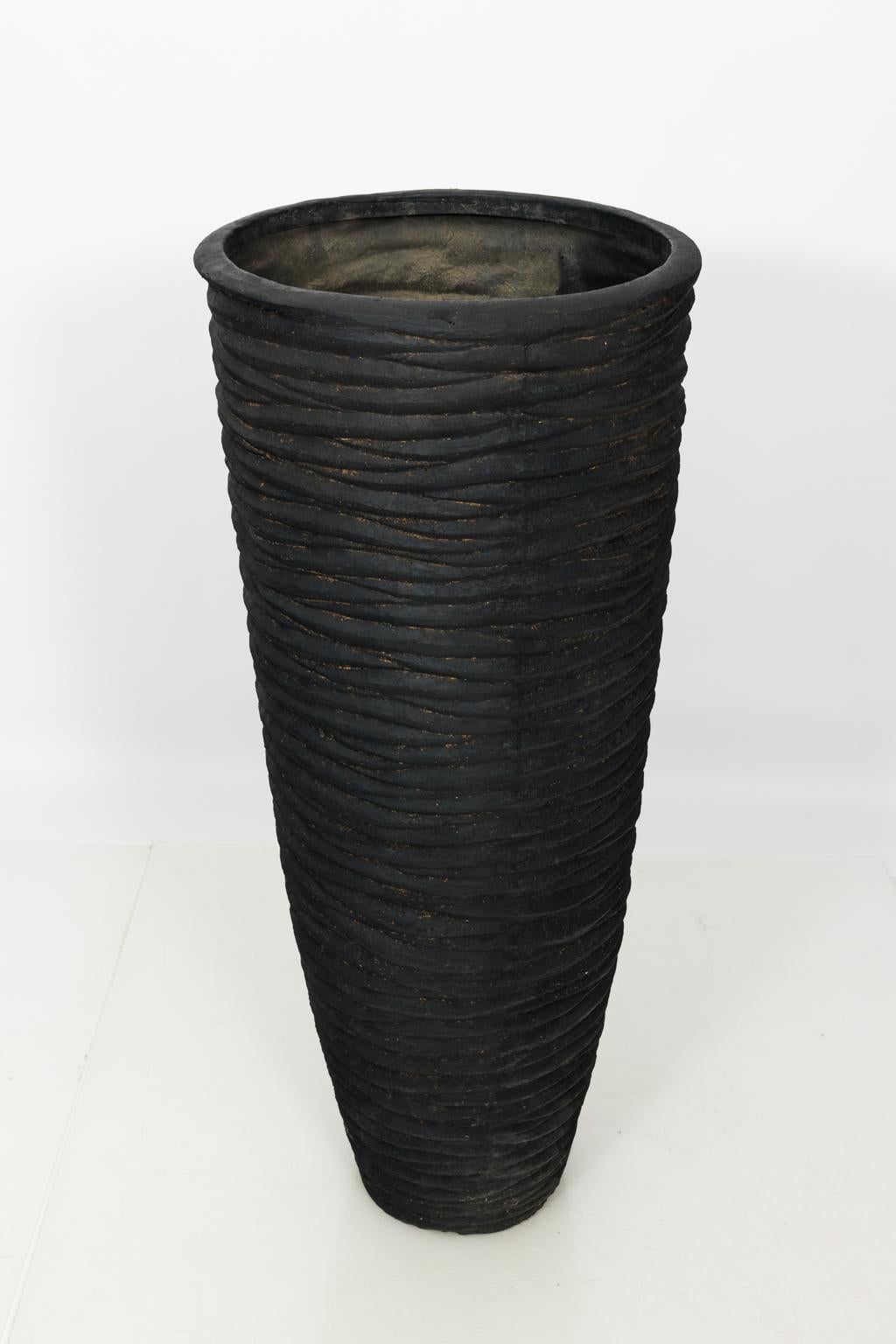 Tall Ridged Planter For Sale 5