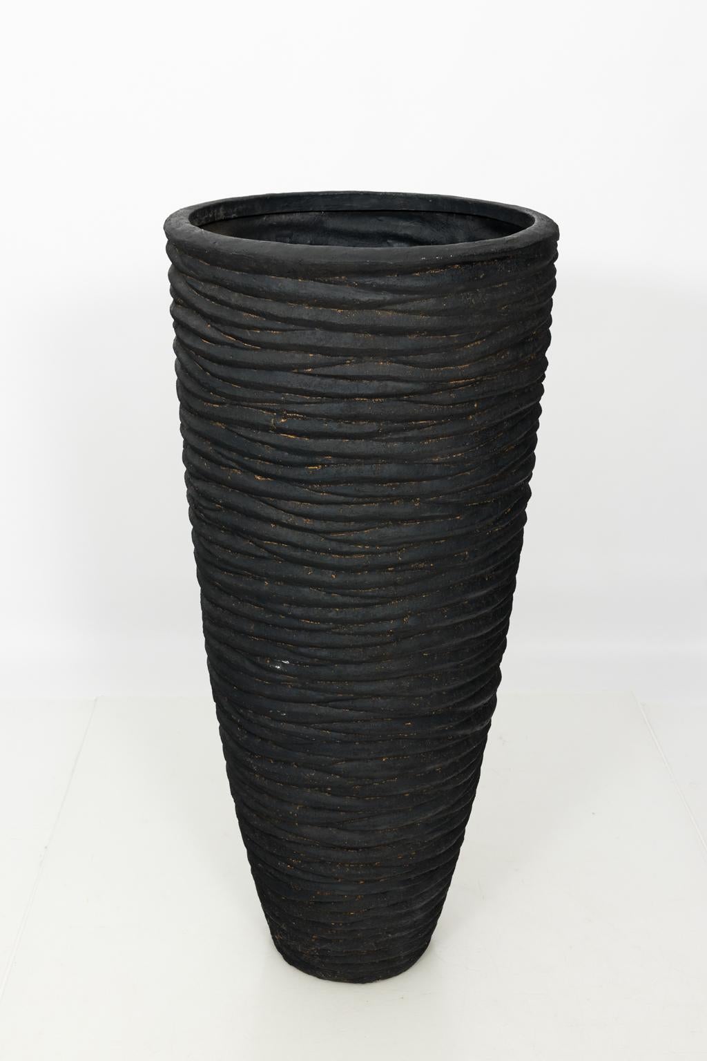 Tall Ridged Planter For Sale 7