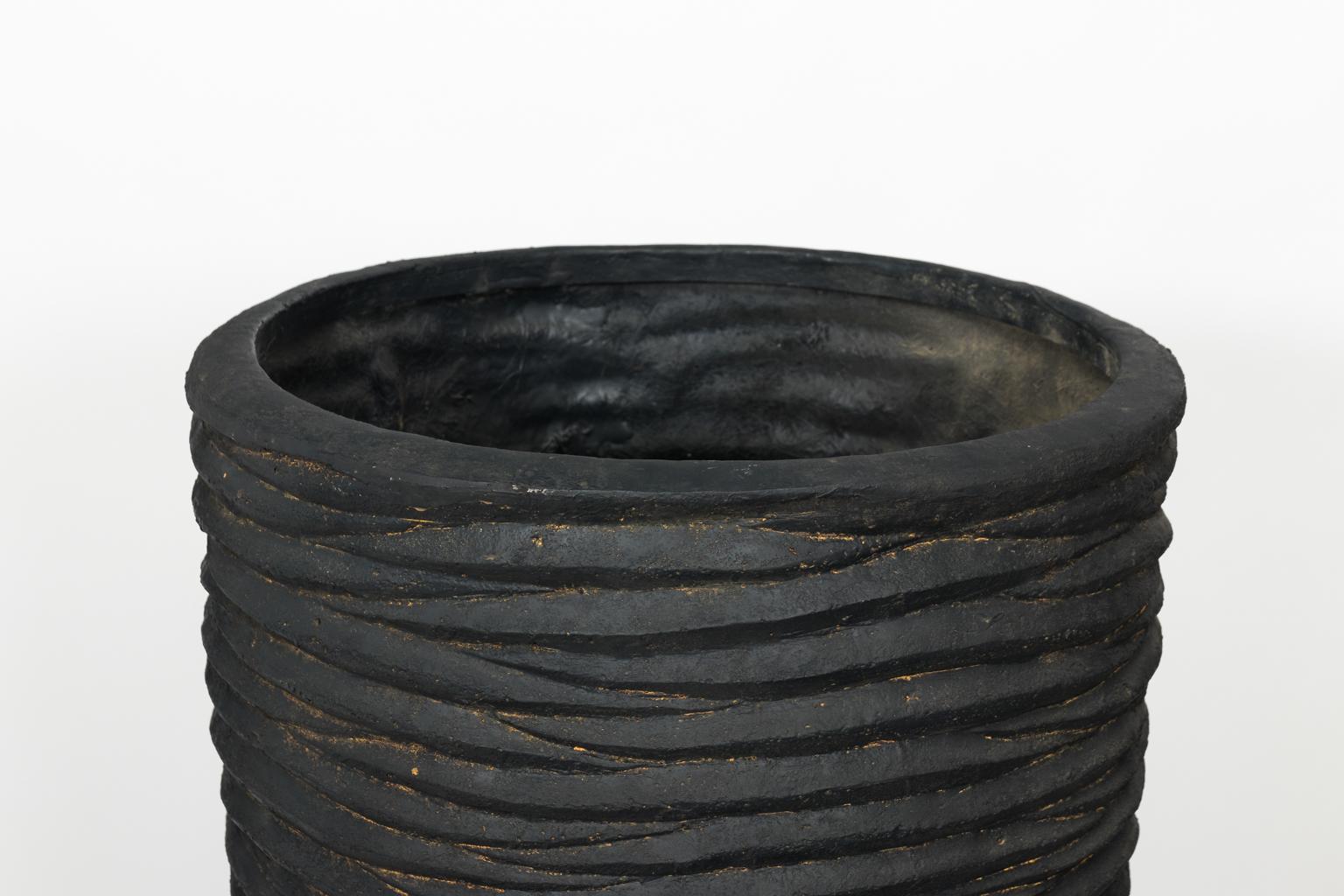 Resin Tall Ridged Planter For Sale