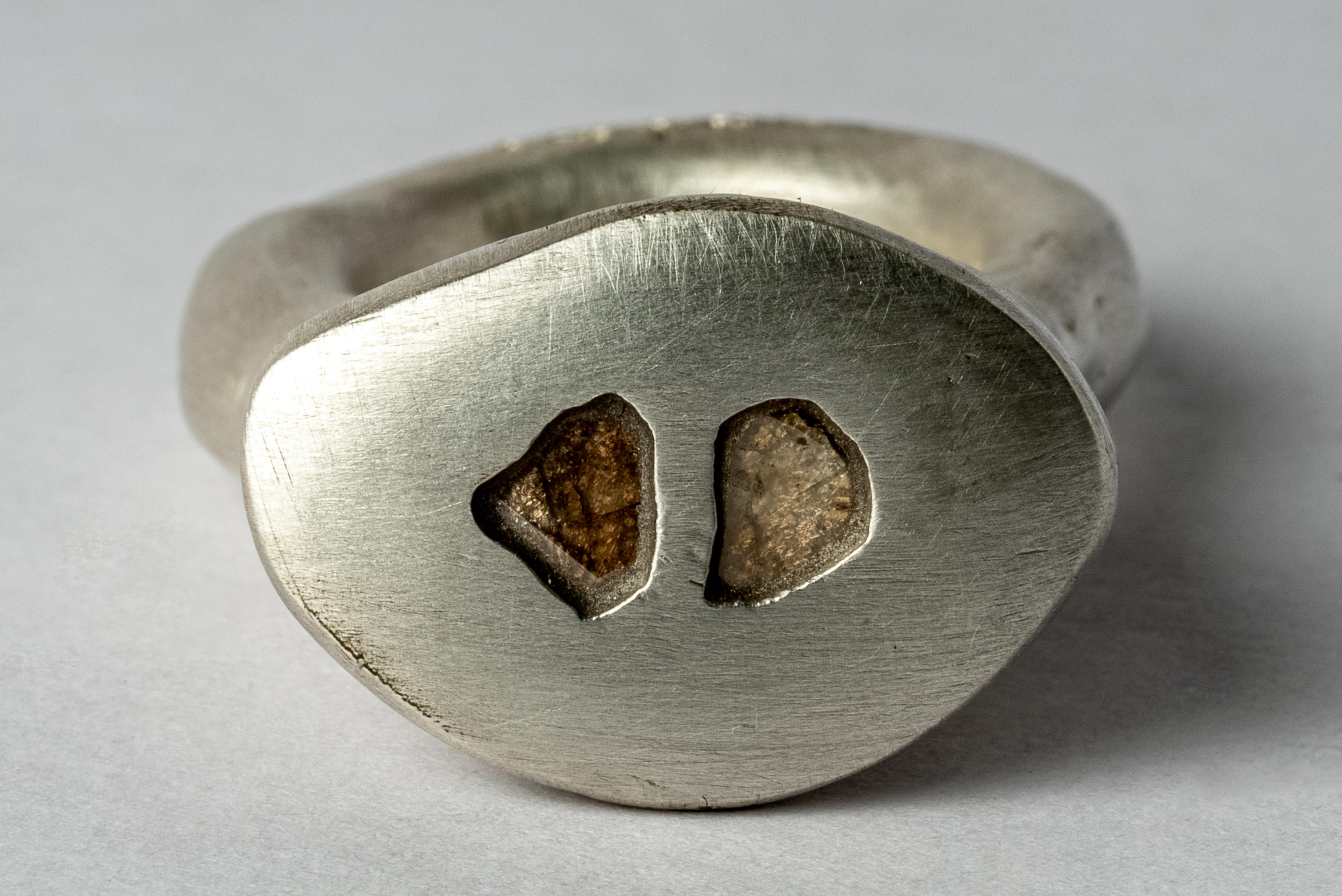 For Sale:  Tall Roman Ring (0.4 CT, 2 Diamond Slabs, MA+DIA) 3